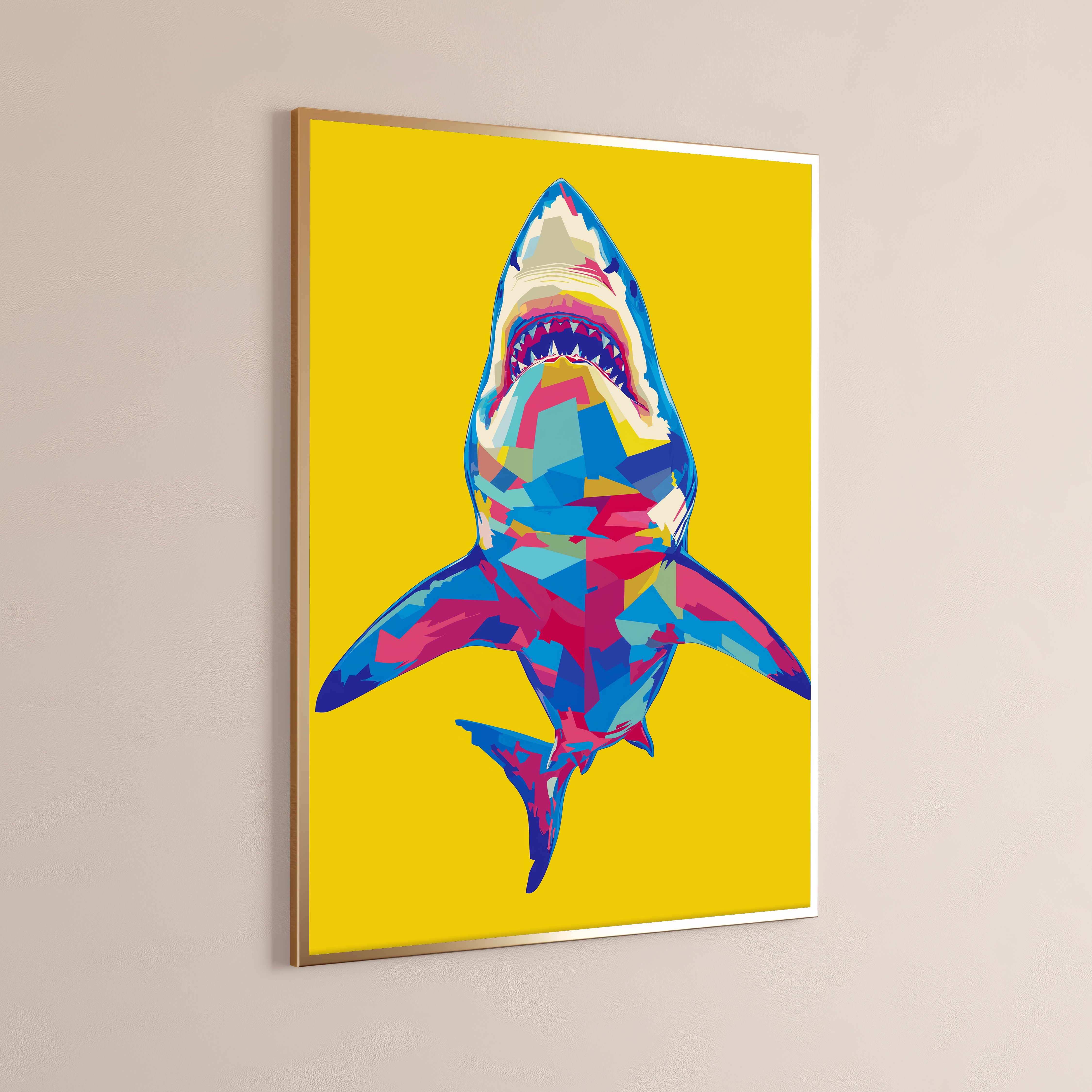 Colourful Shark Pop Art Print