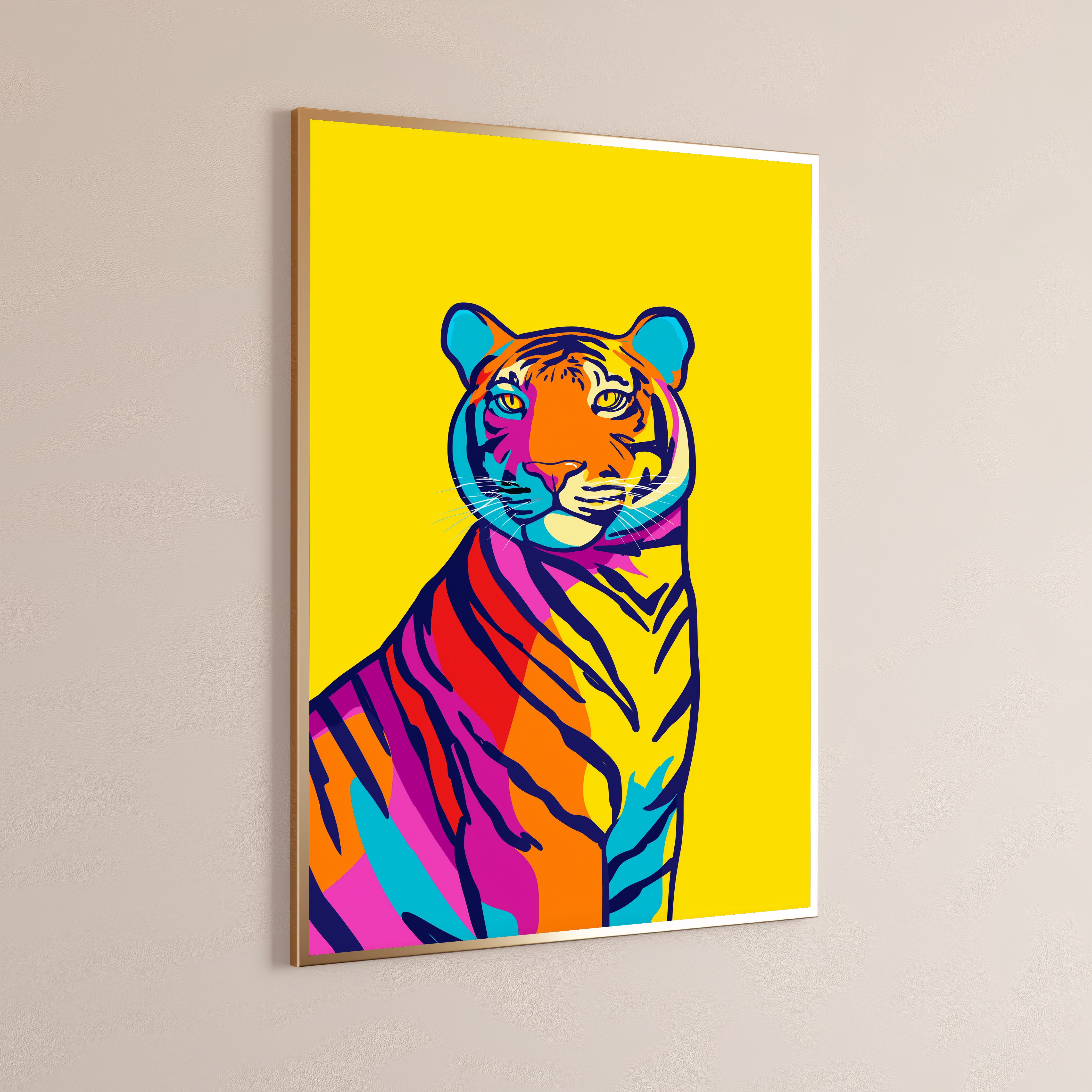 Colorful Tiger Pop Art Print