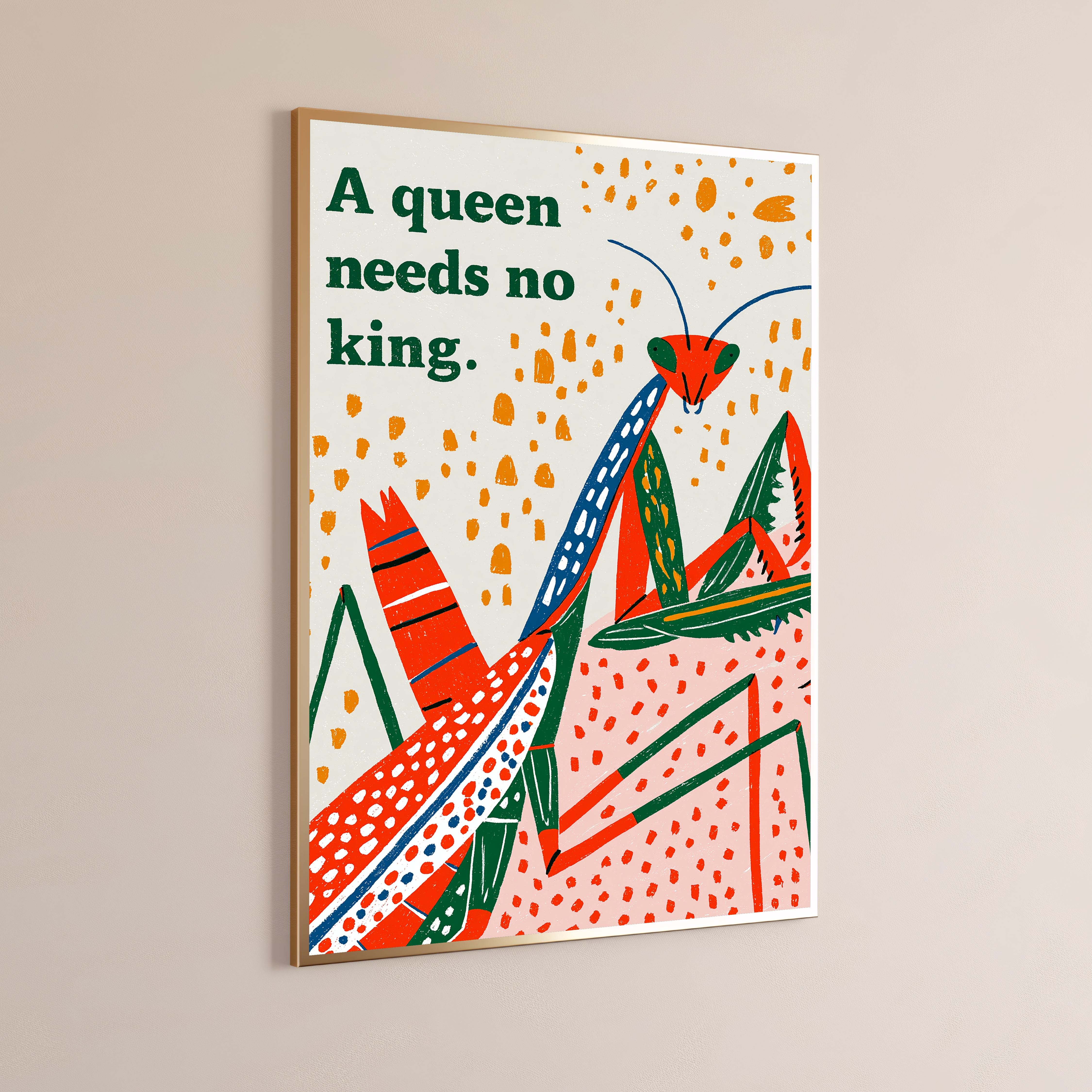 Empowered Queen Insects Pop Art Print
