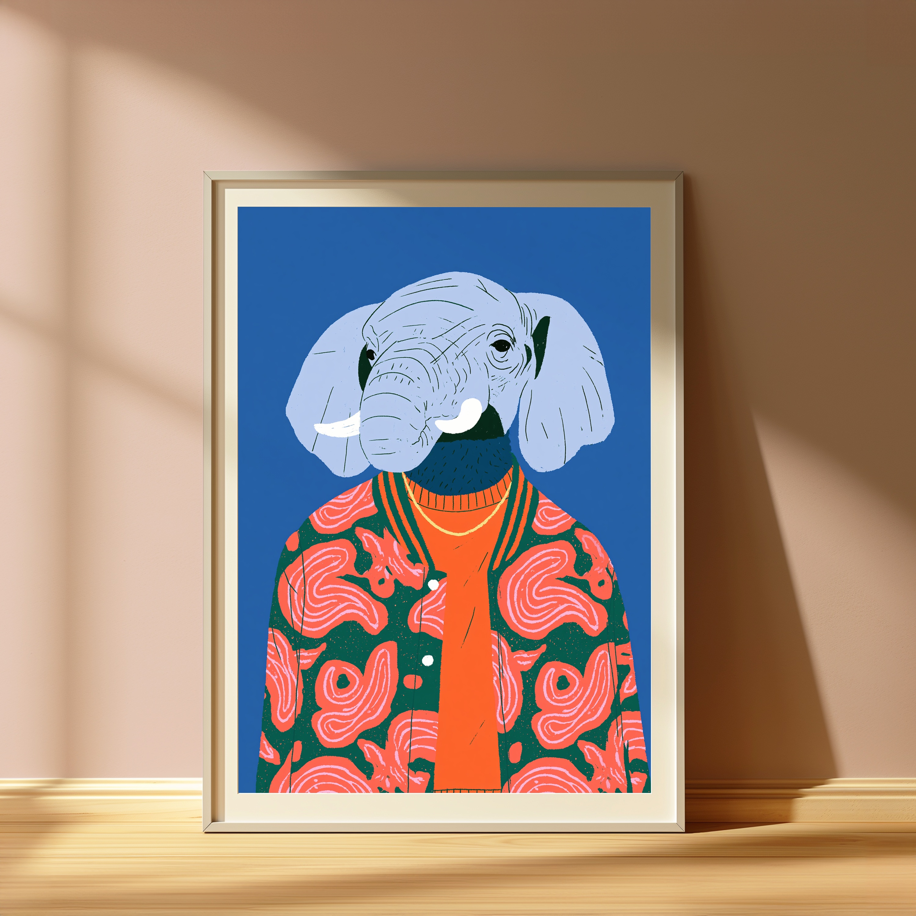 Fashionable Elephant Portrait Pop Art Print view 4