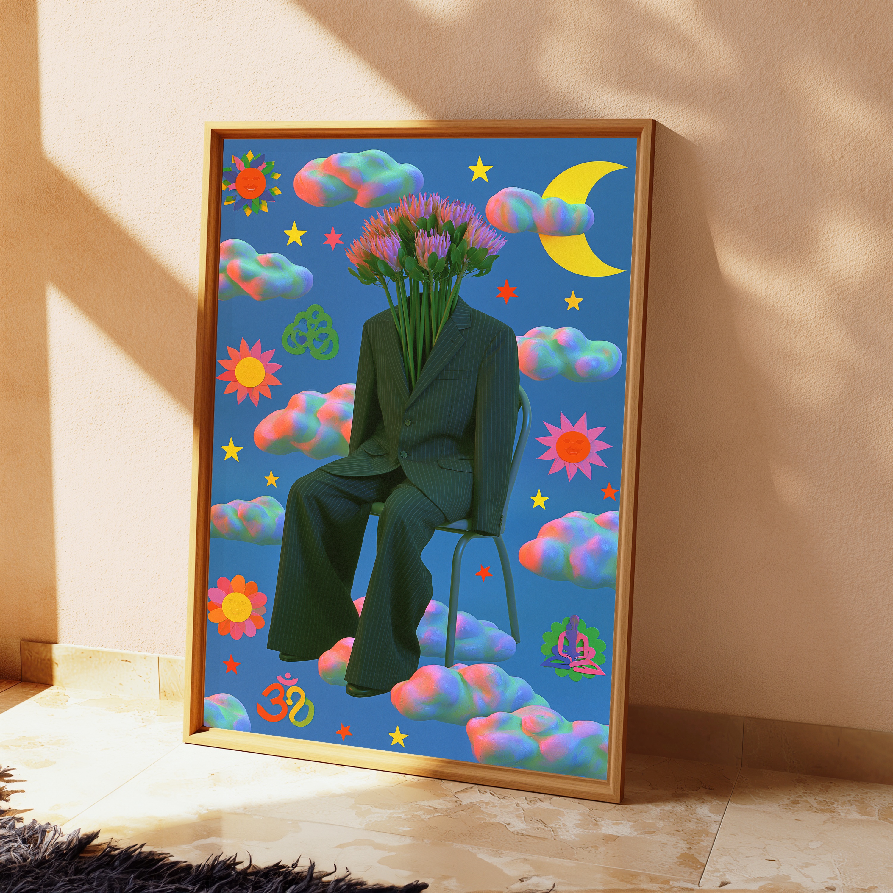 Flower Head Surreal Portrait view 2