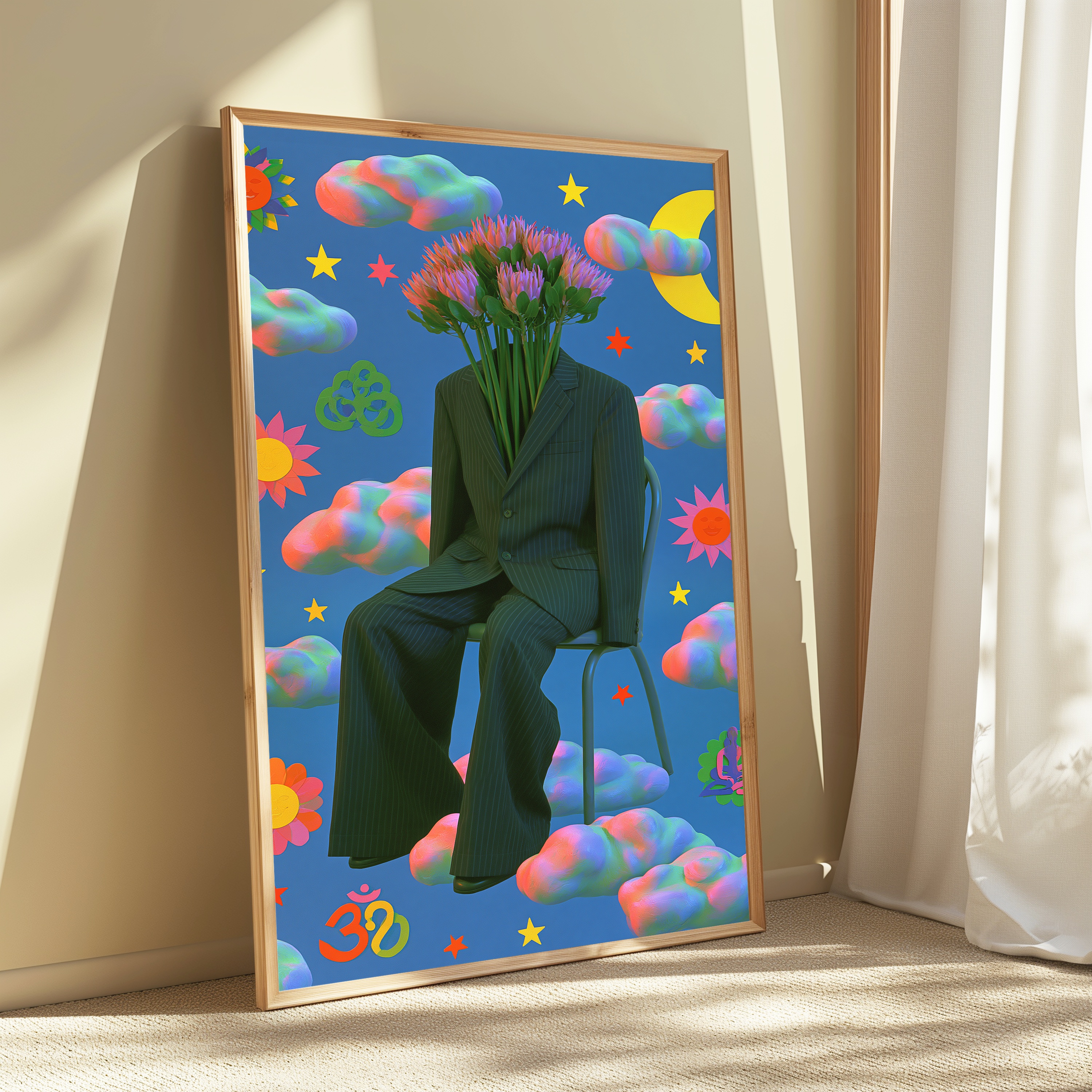 Flower Head Surreal Portrait view 3