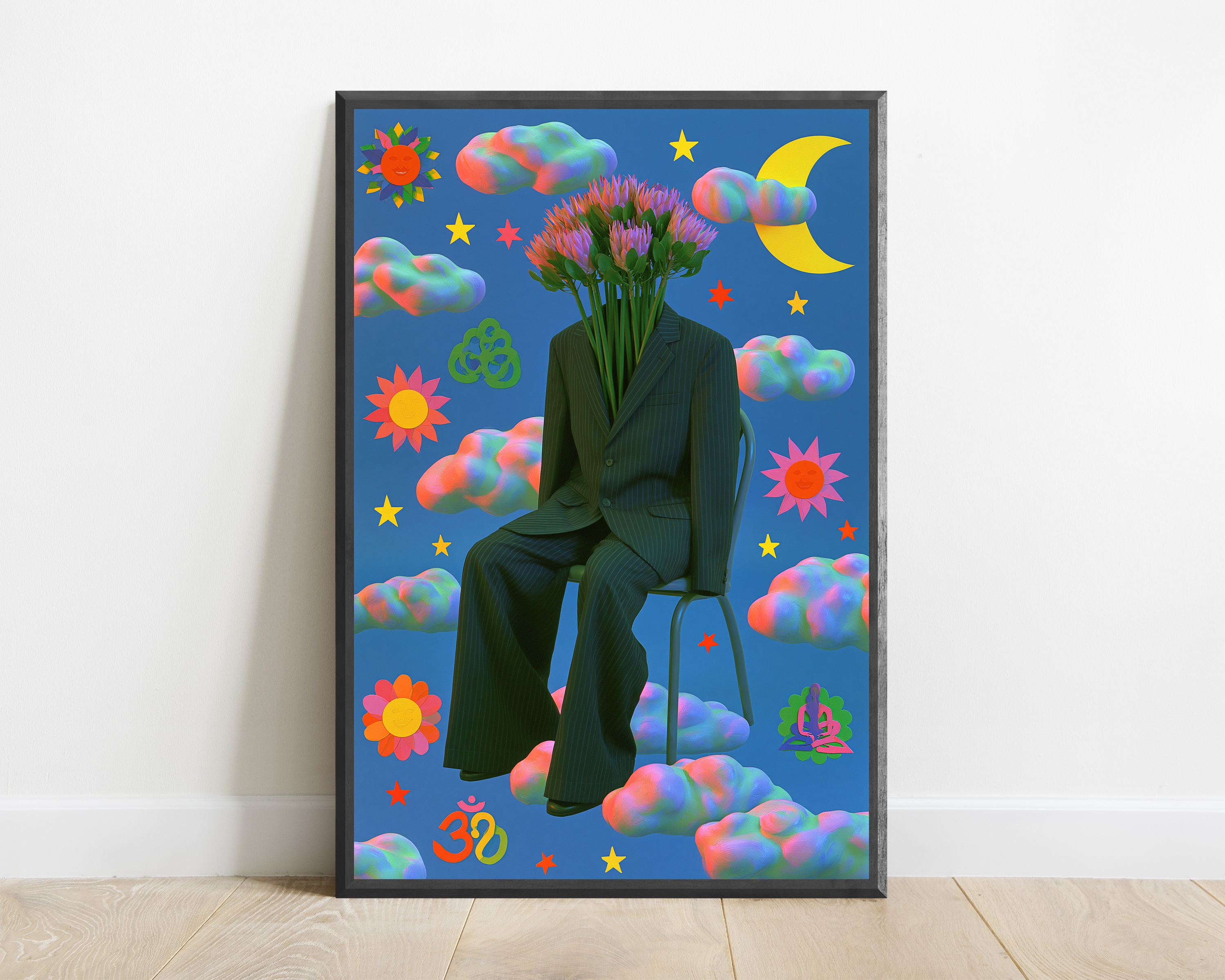 Flower Head Surreal Portrait