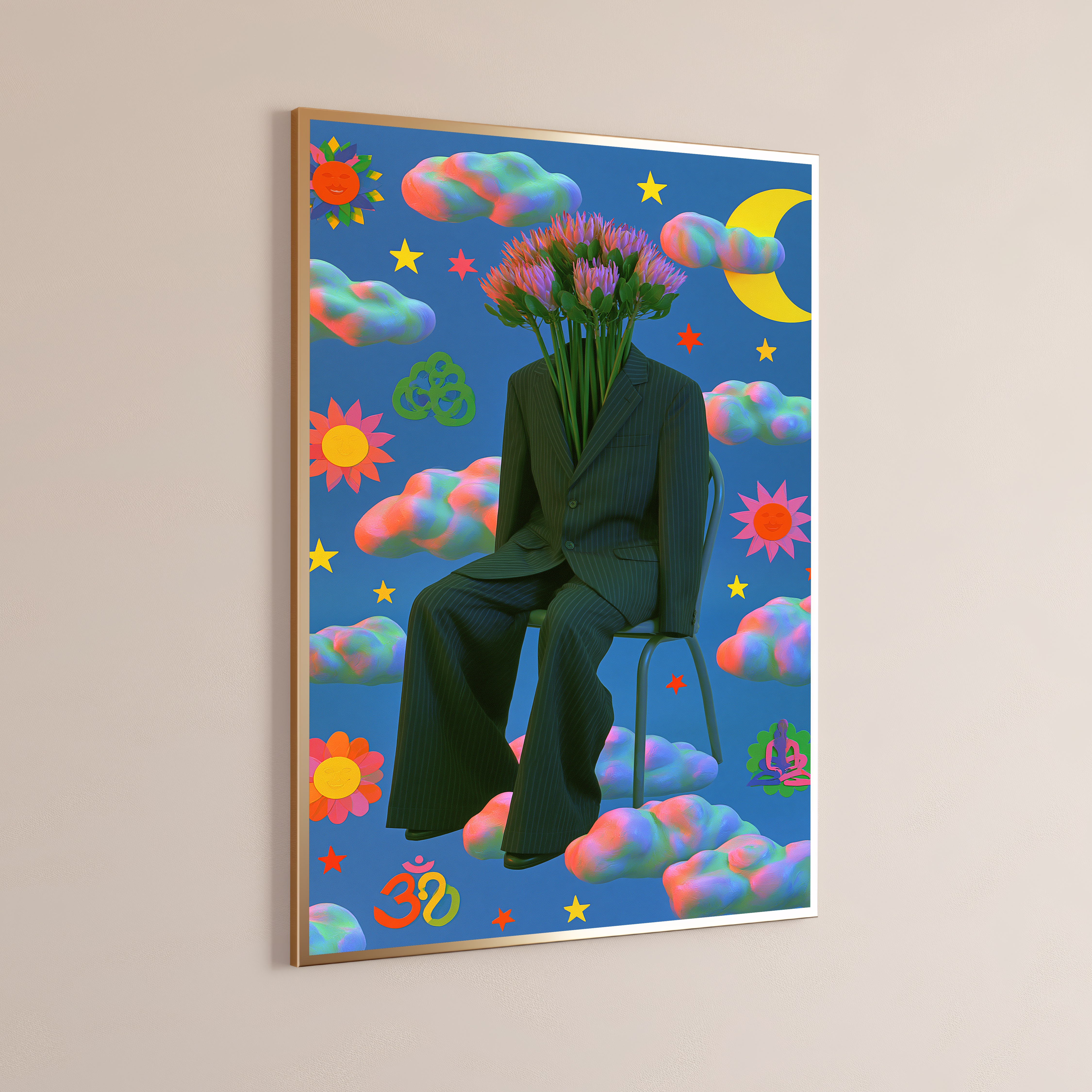 Flower Head Surreal Portrait