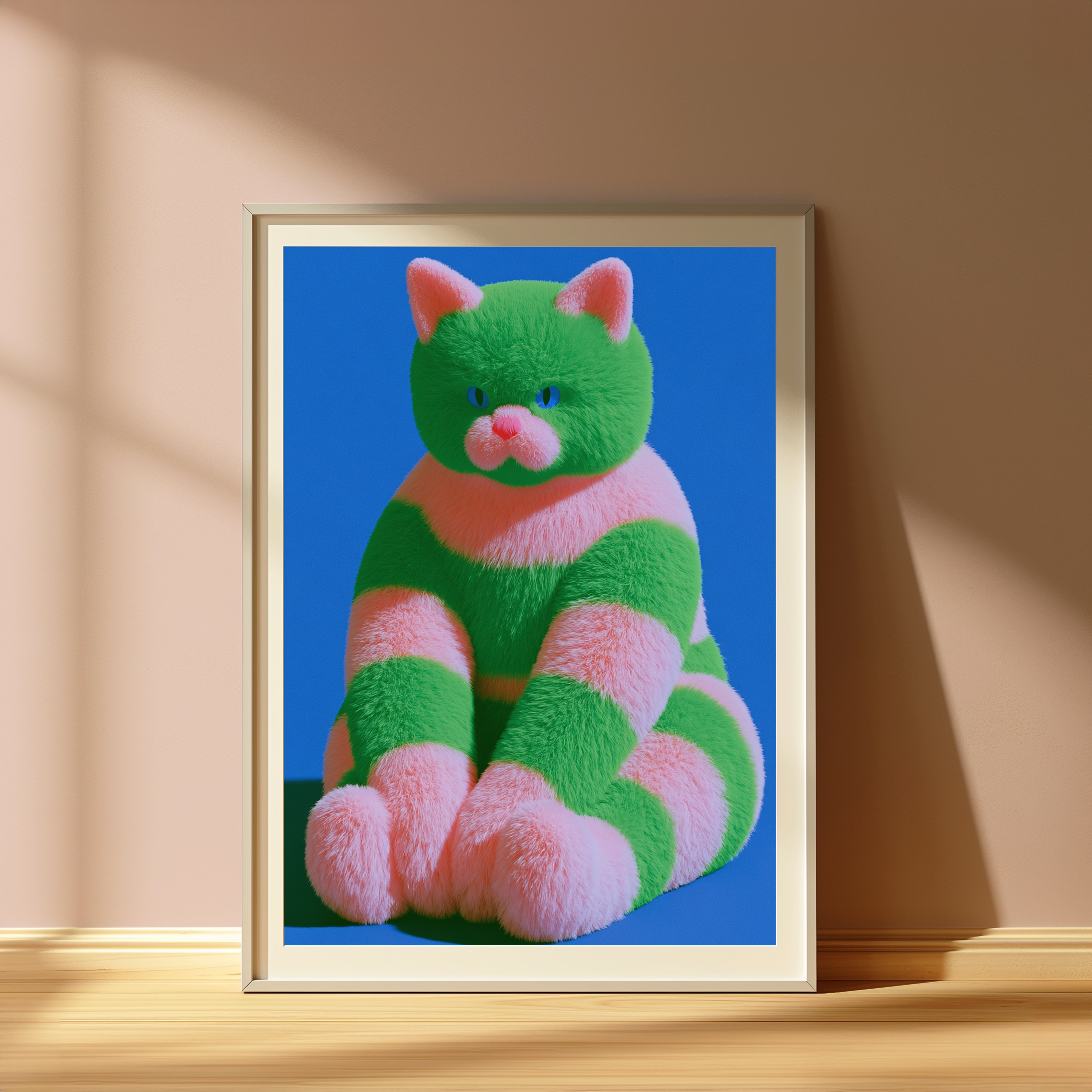 Fluffy Cat Pop Art Print view 4