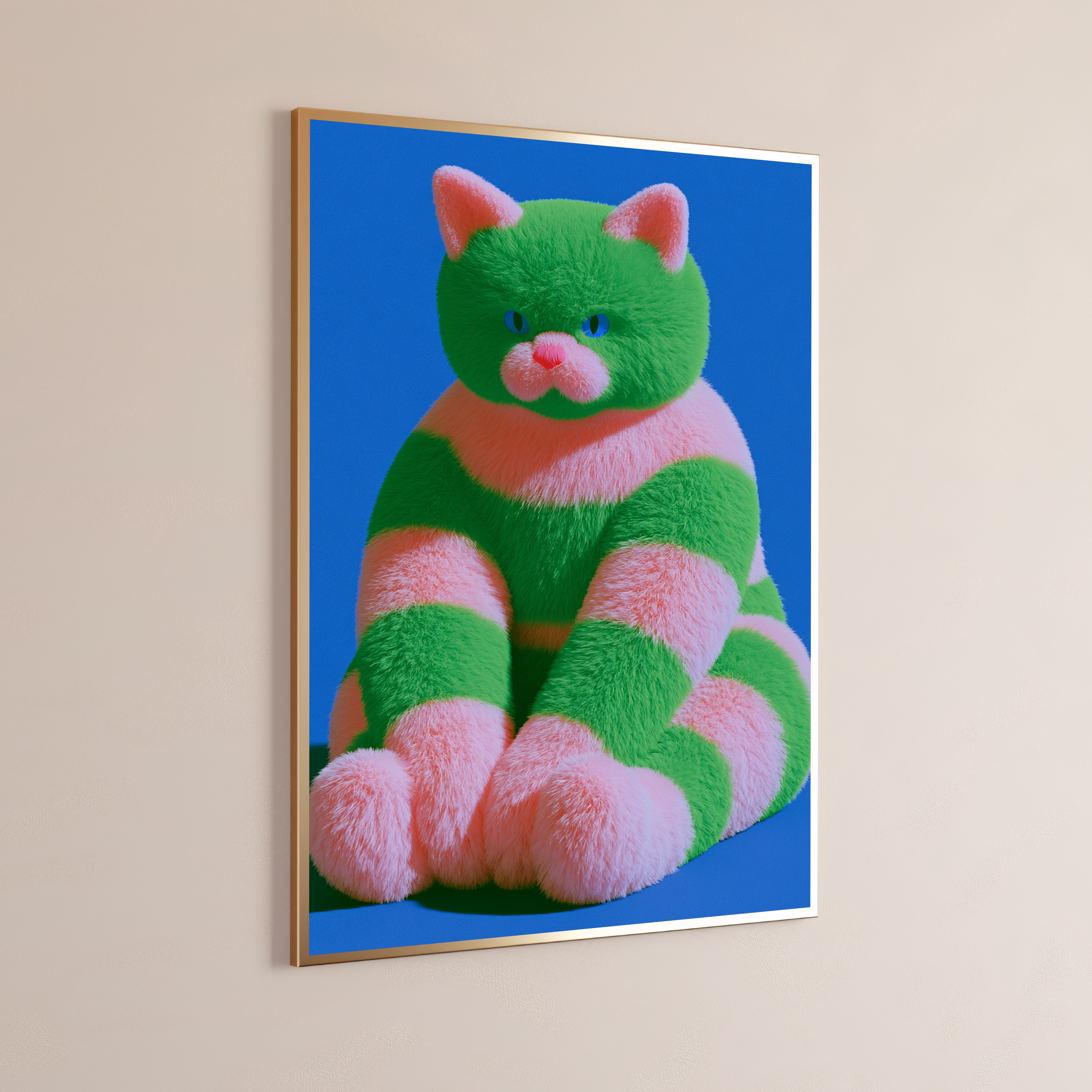 Fluffy Cat Pop Art Print