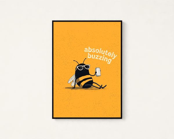 Funny Bee Print