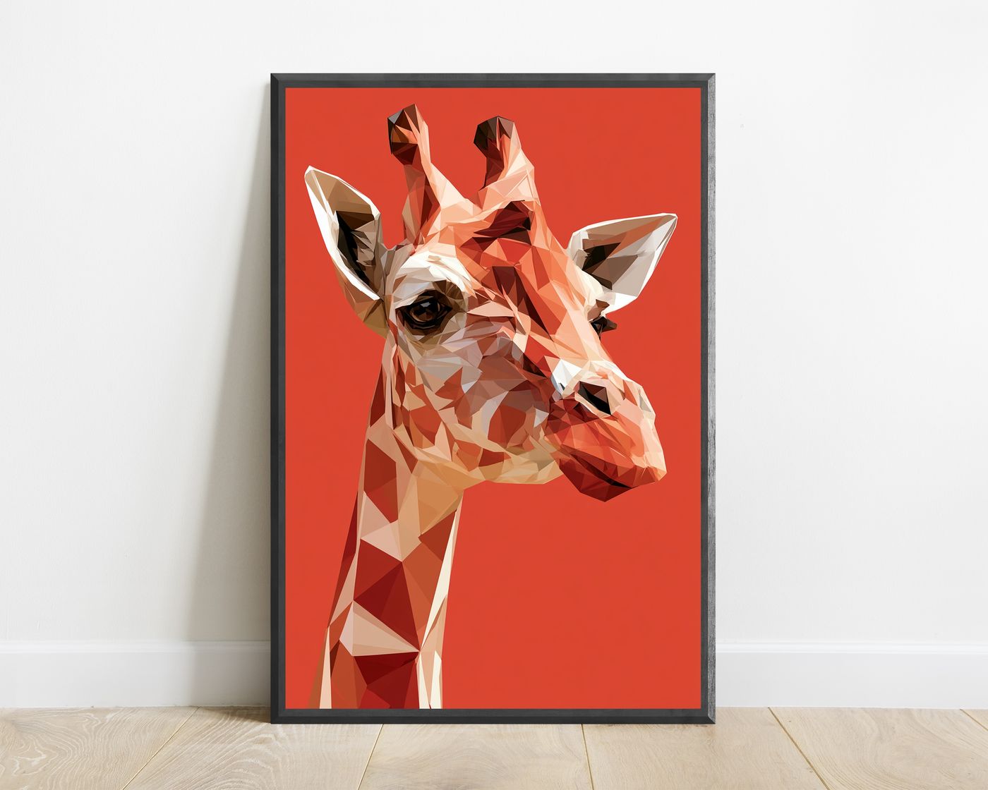 Geometric Giraffe Pop Art Print — view 1