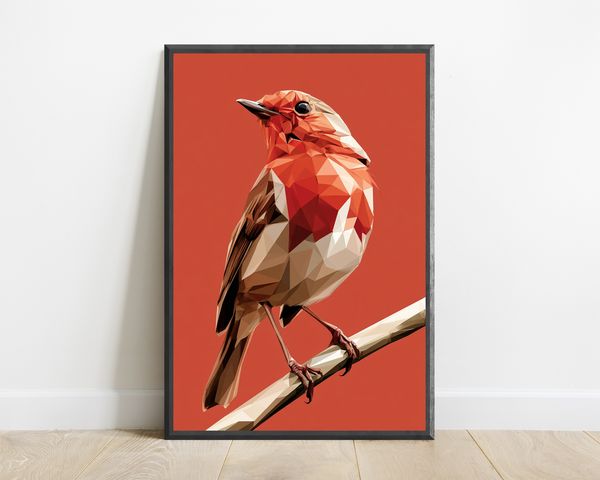 Geometric Bird Low Poly Pop Art Print