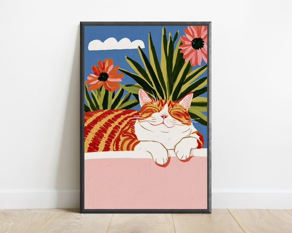 Ginger Cat Pop Art Print