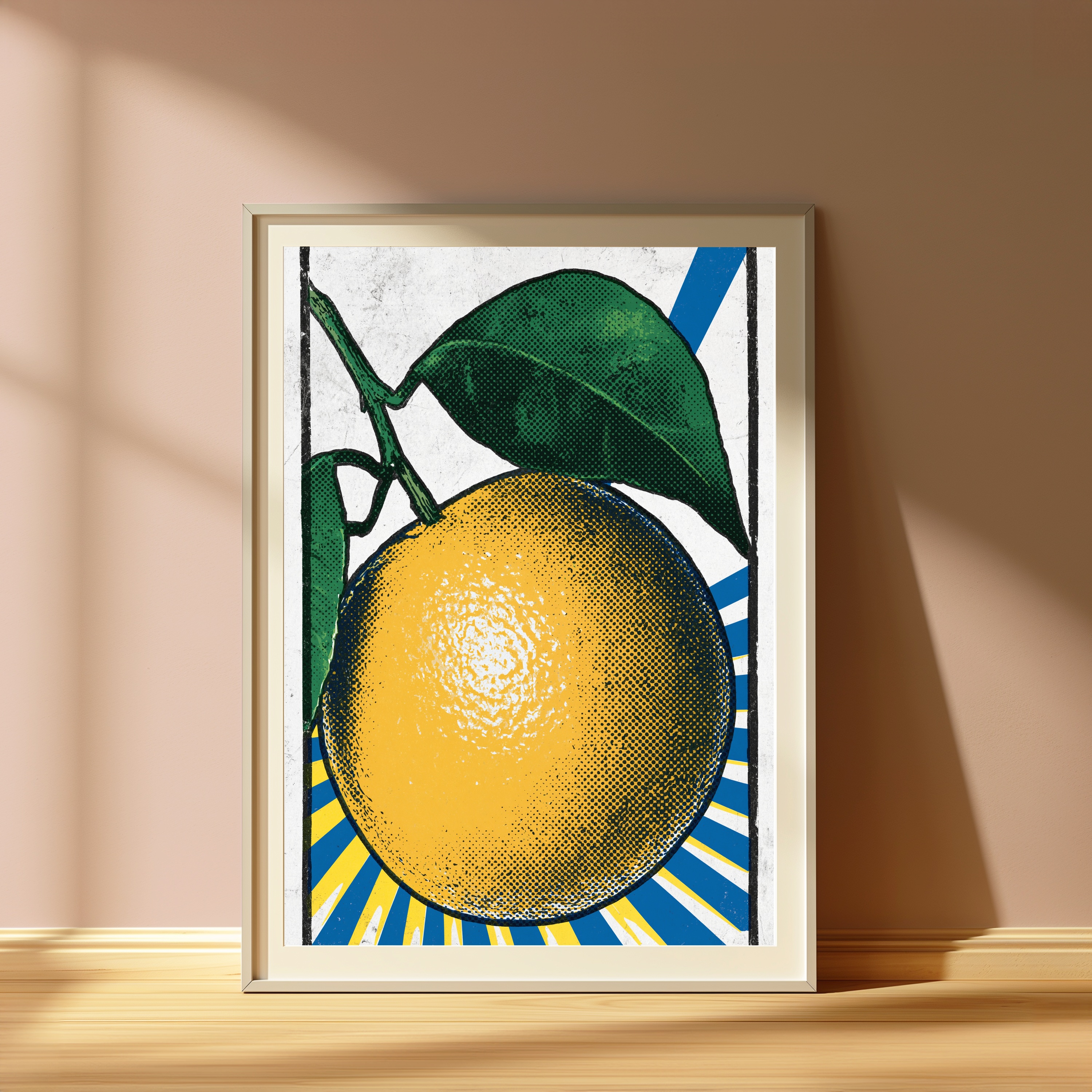 Golden Lemon Minimalist Pop Art Print view 4