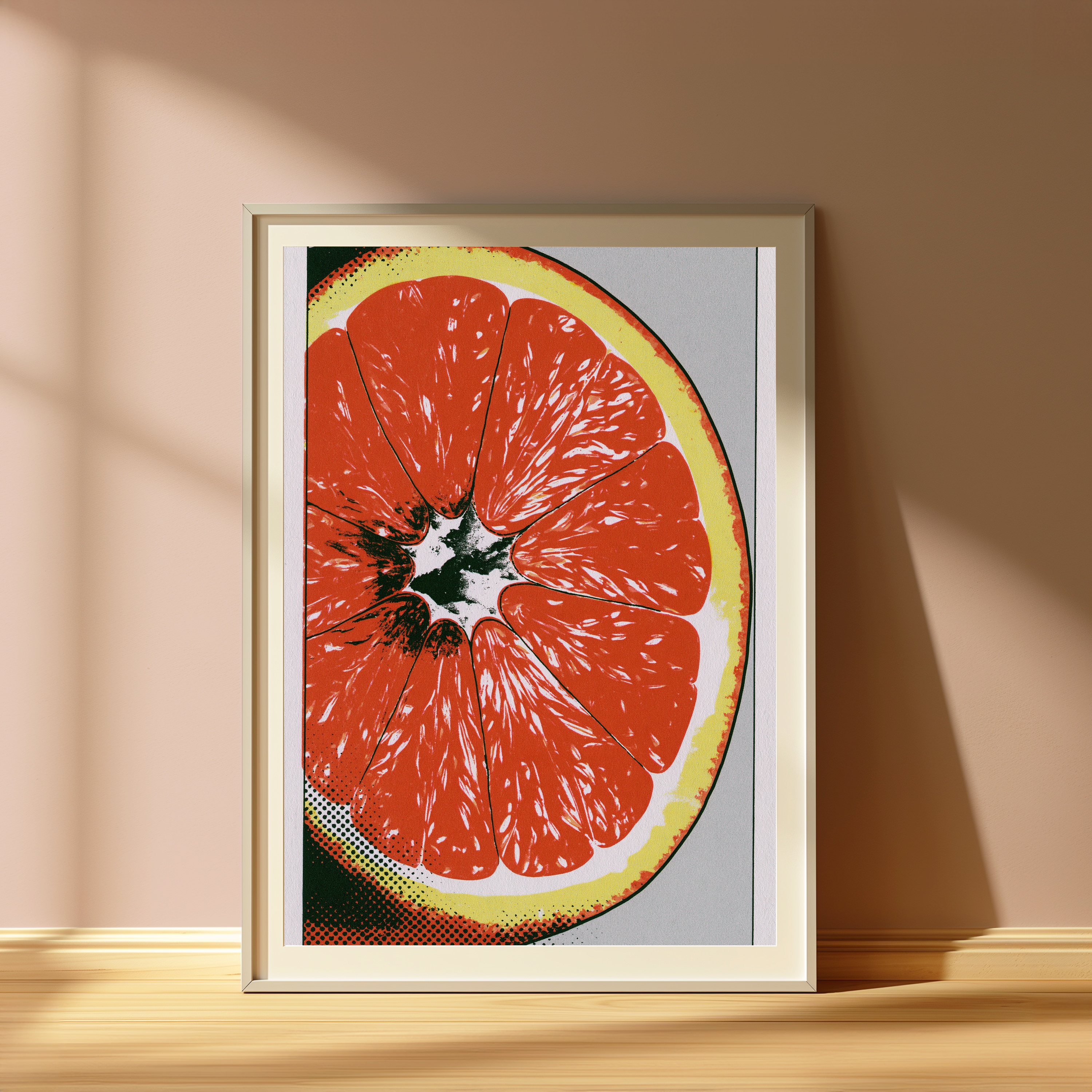 Grapefruit Slice Pop Art Print view 4