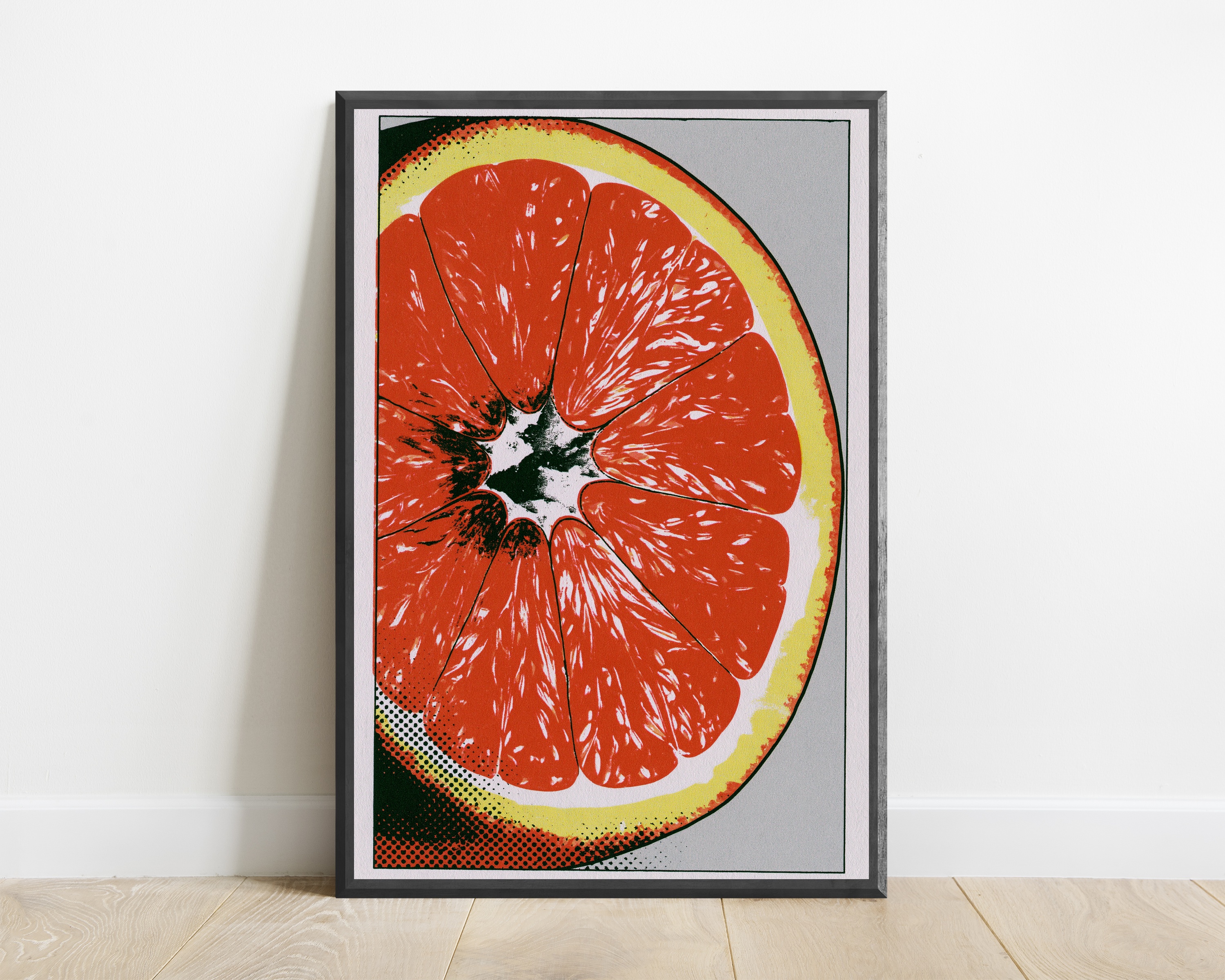 Grapefruit Slice Pop Art Print