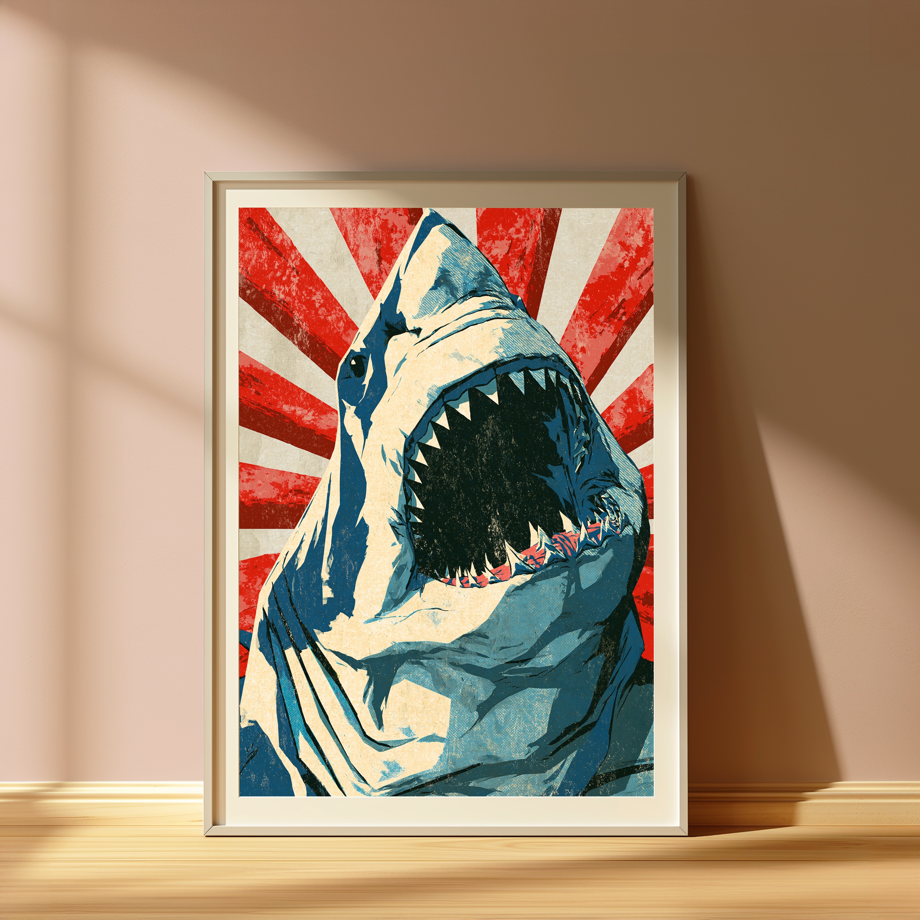 Great White Shark Pop Art Print view 4
