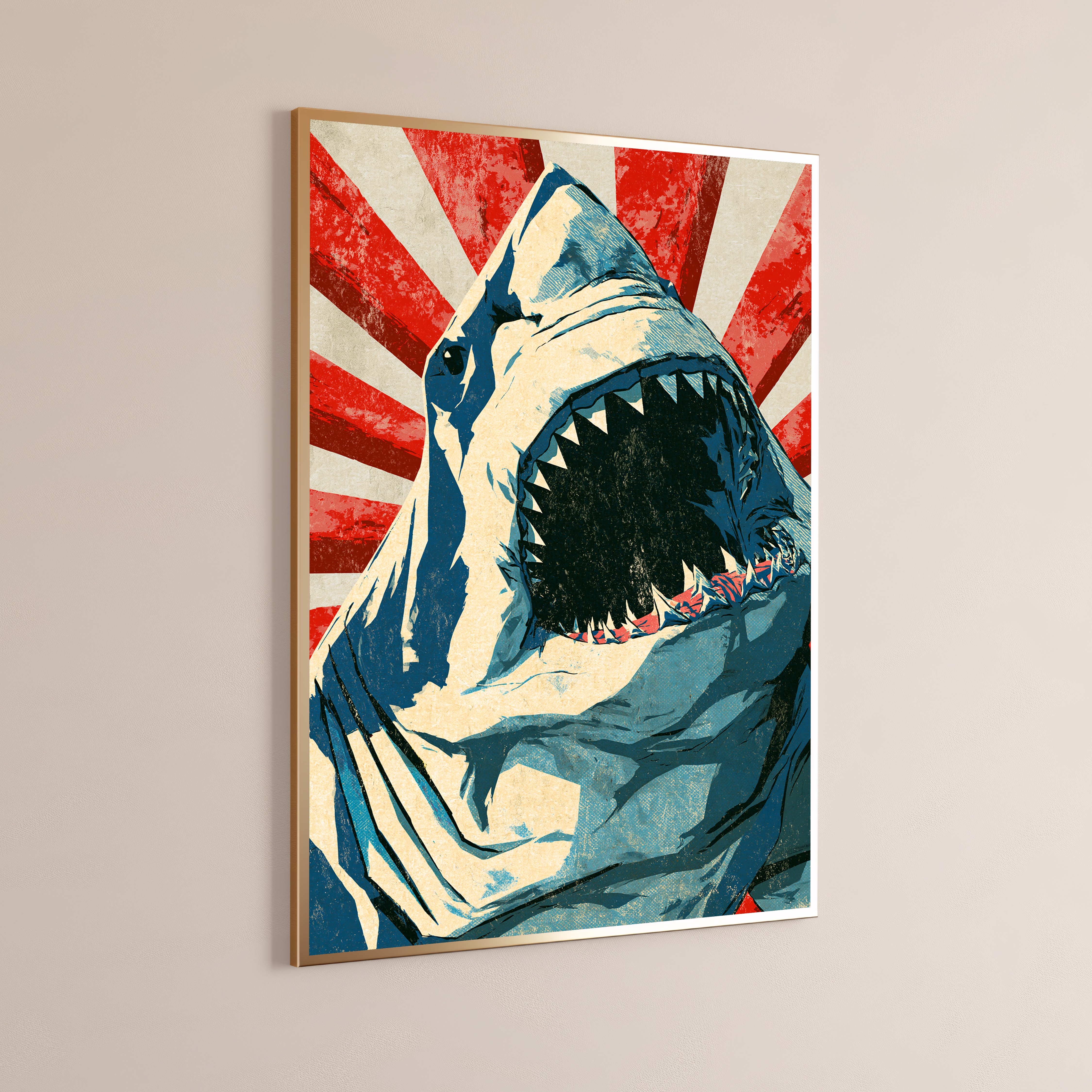 Great White Shark Pop Art Print
