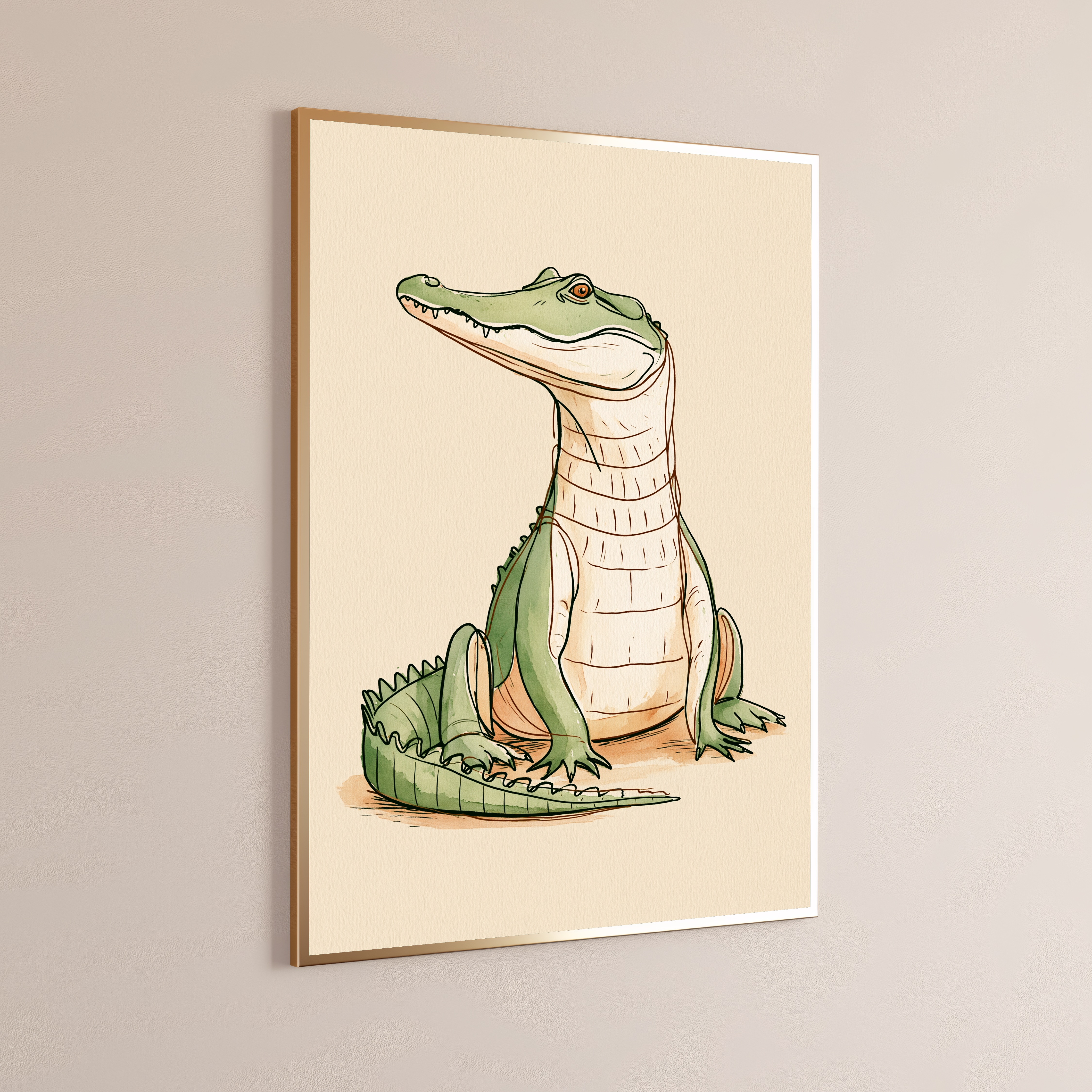 Grinning Crocodile Alligator Pop Art Print