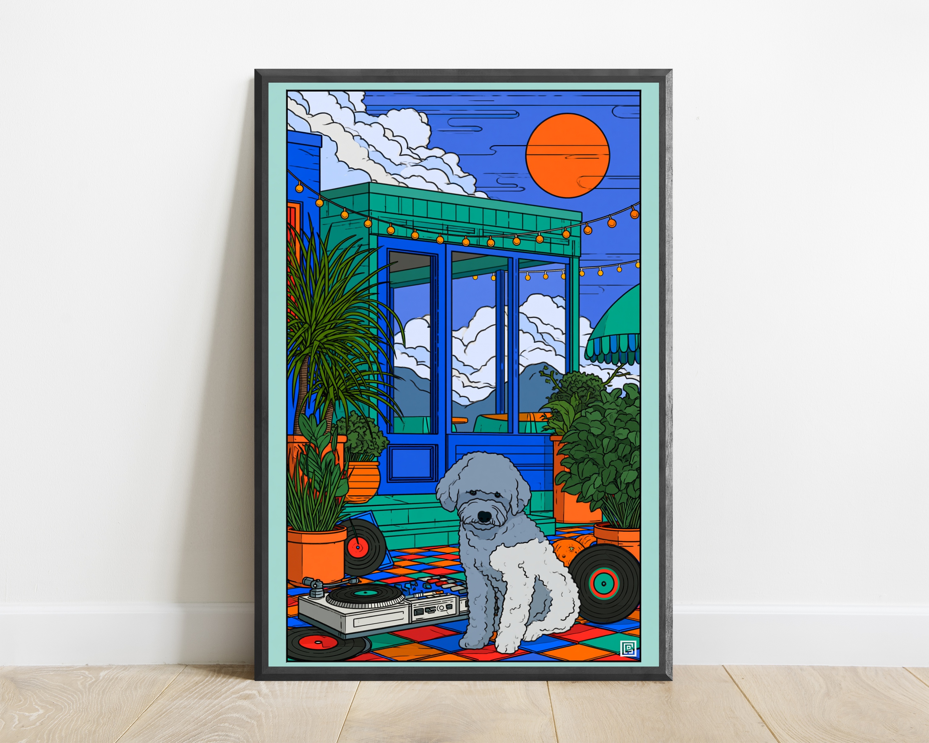 Groovy Dog Turntable Wall Art