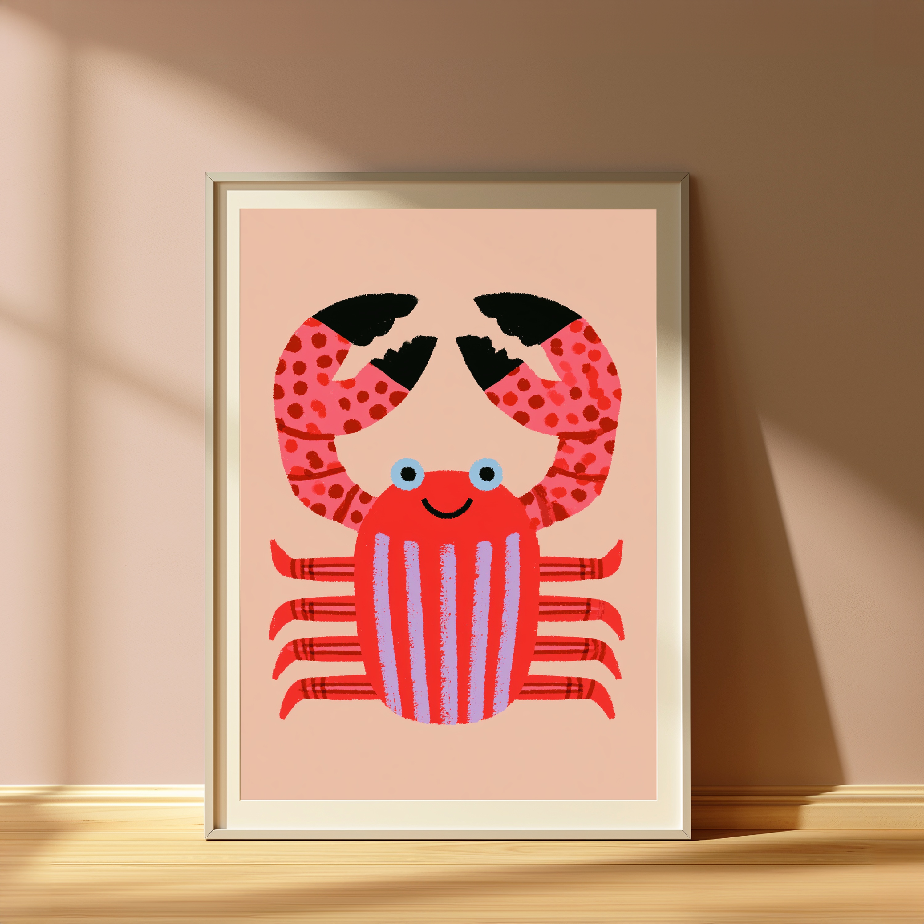 Happy Red Crab Pop Art Print view 4