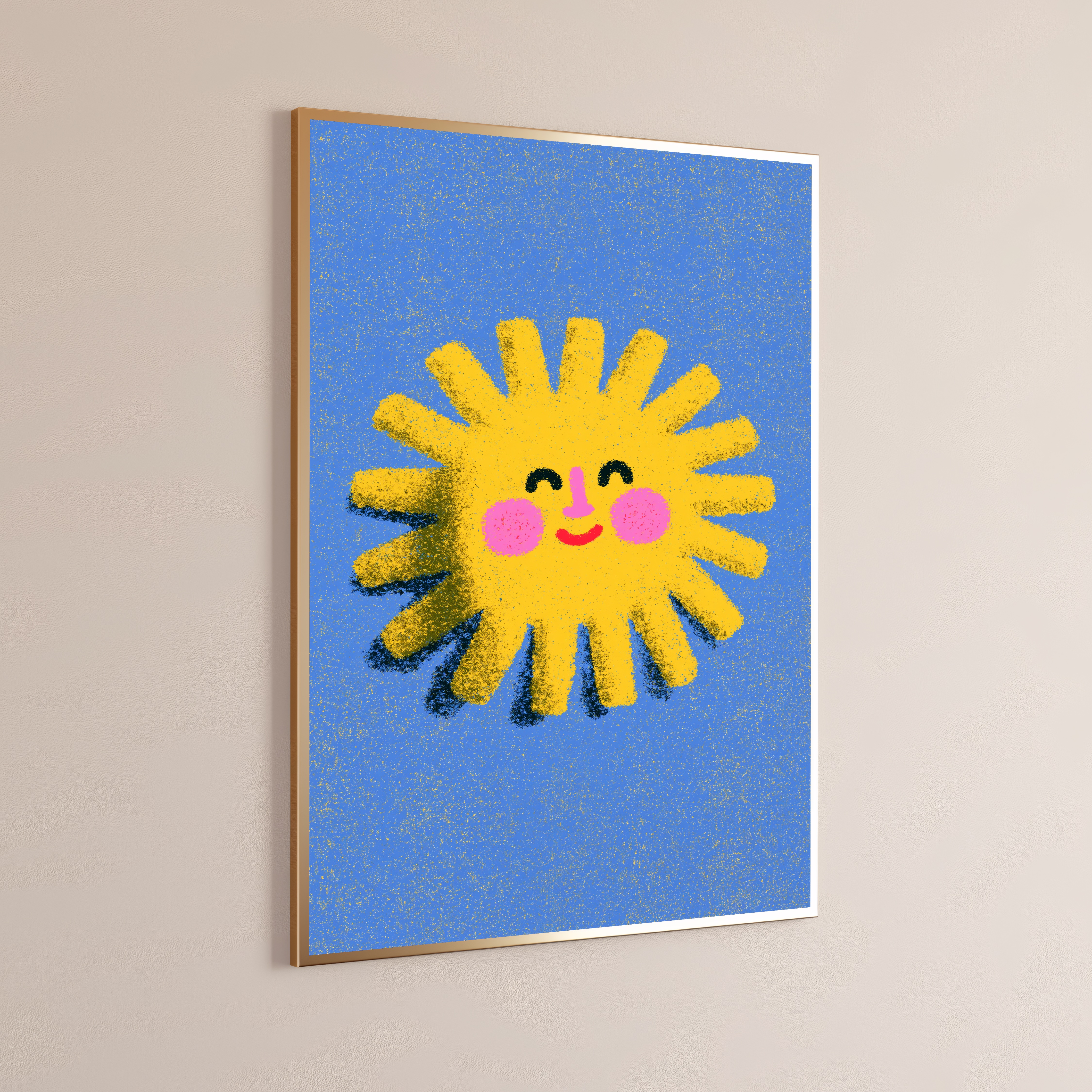 Happy Sunshine Character Pop Art Print