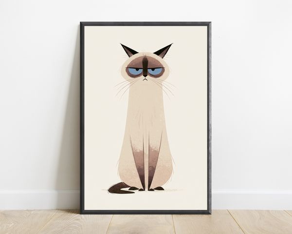 Siamese Cat Pop Art Print