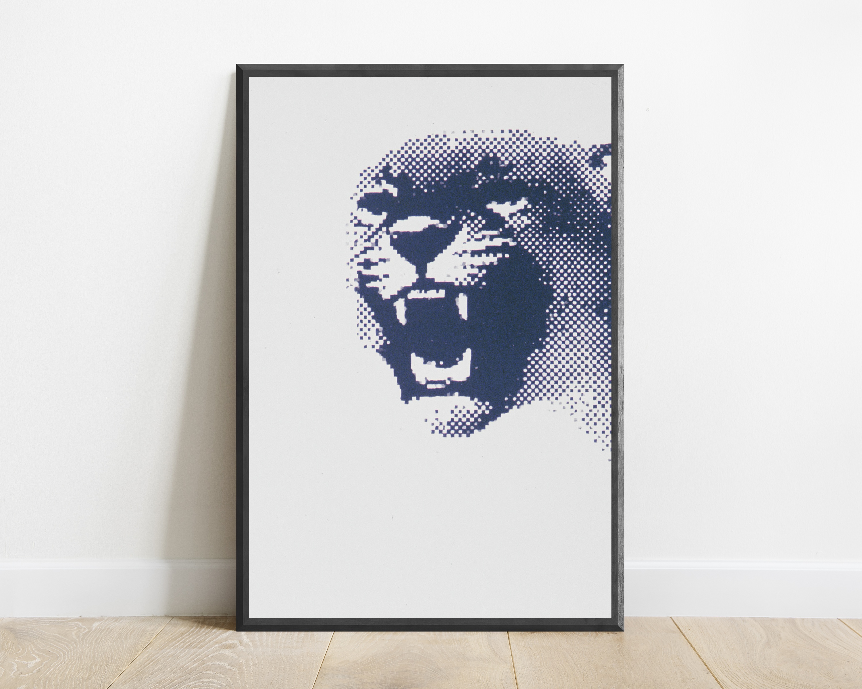 Halftone Lion Roar Poster — view 1