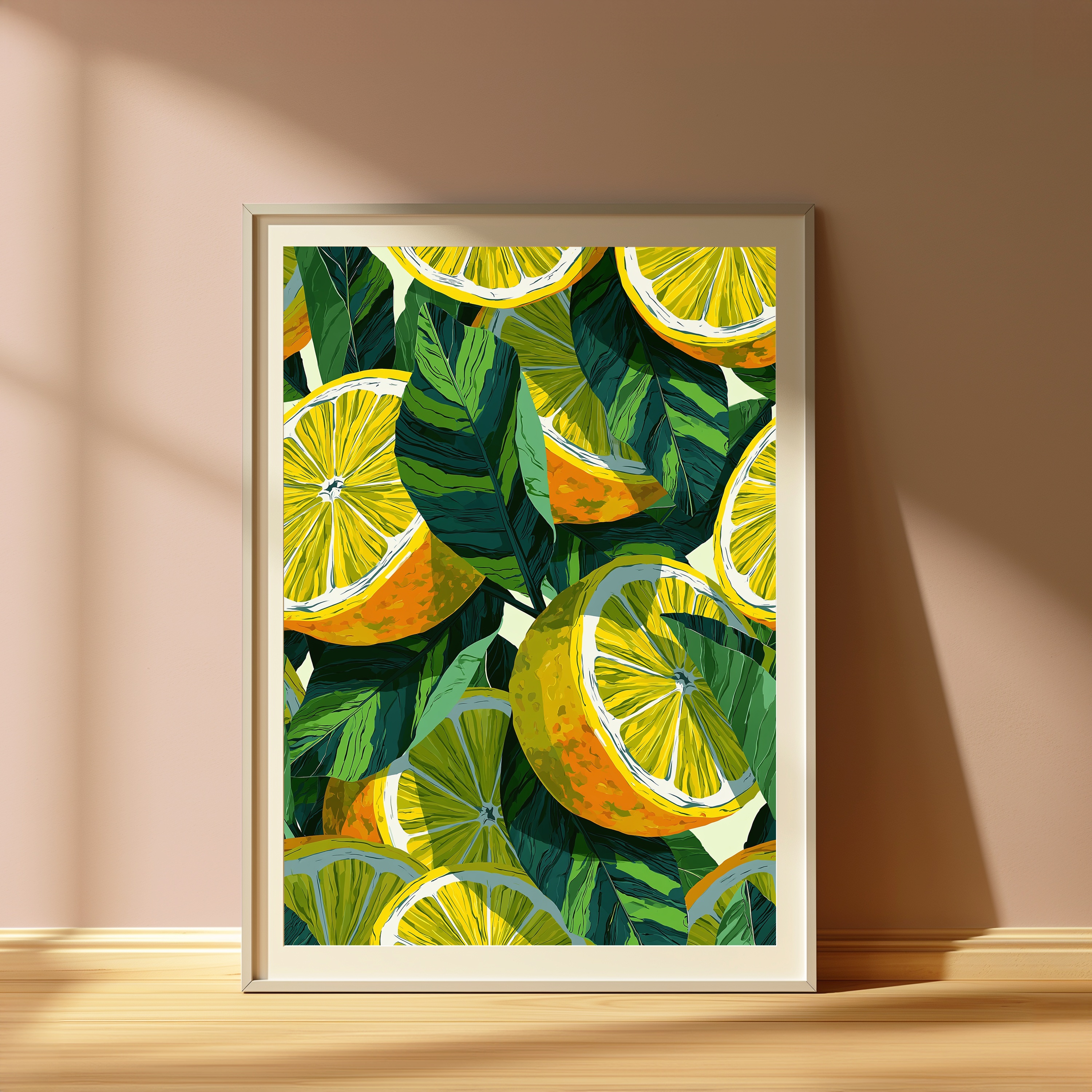 Lemon Citrus Leaves Botanical Print view 4