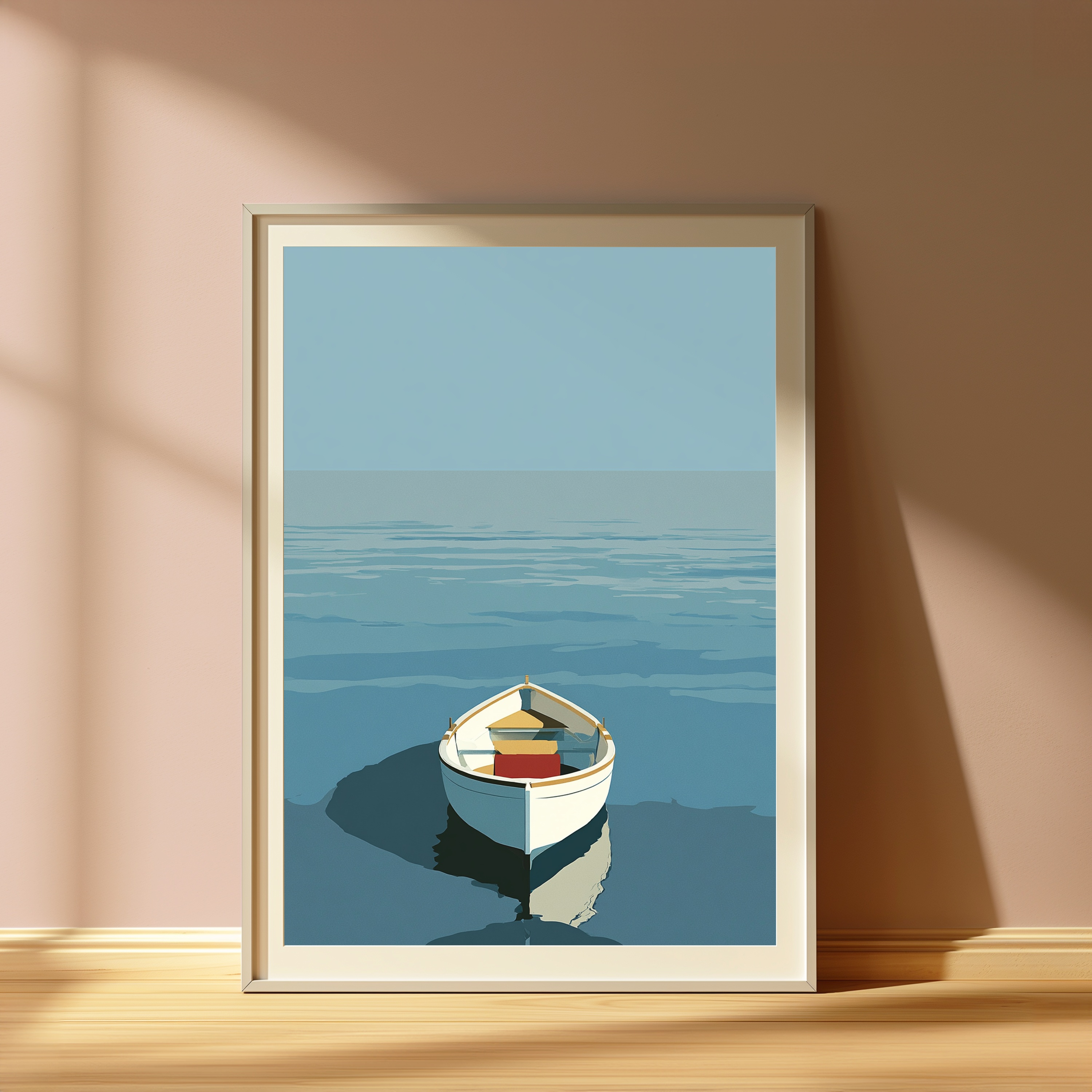 Lone Fishing Boat Minimalist Print view 4