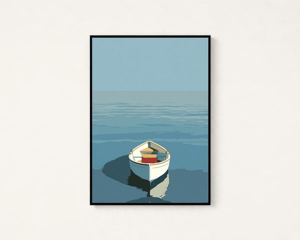 Minimalist Fishing Boat Print