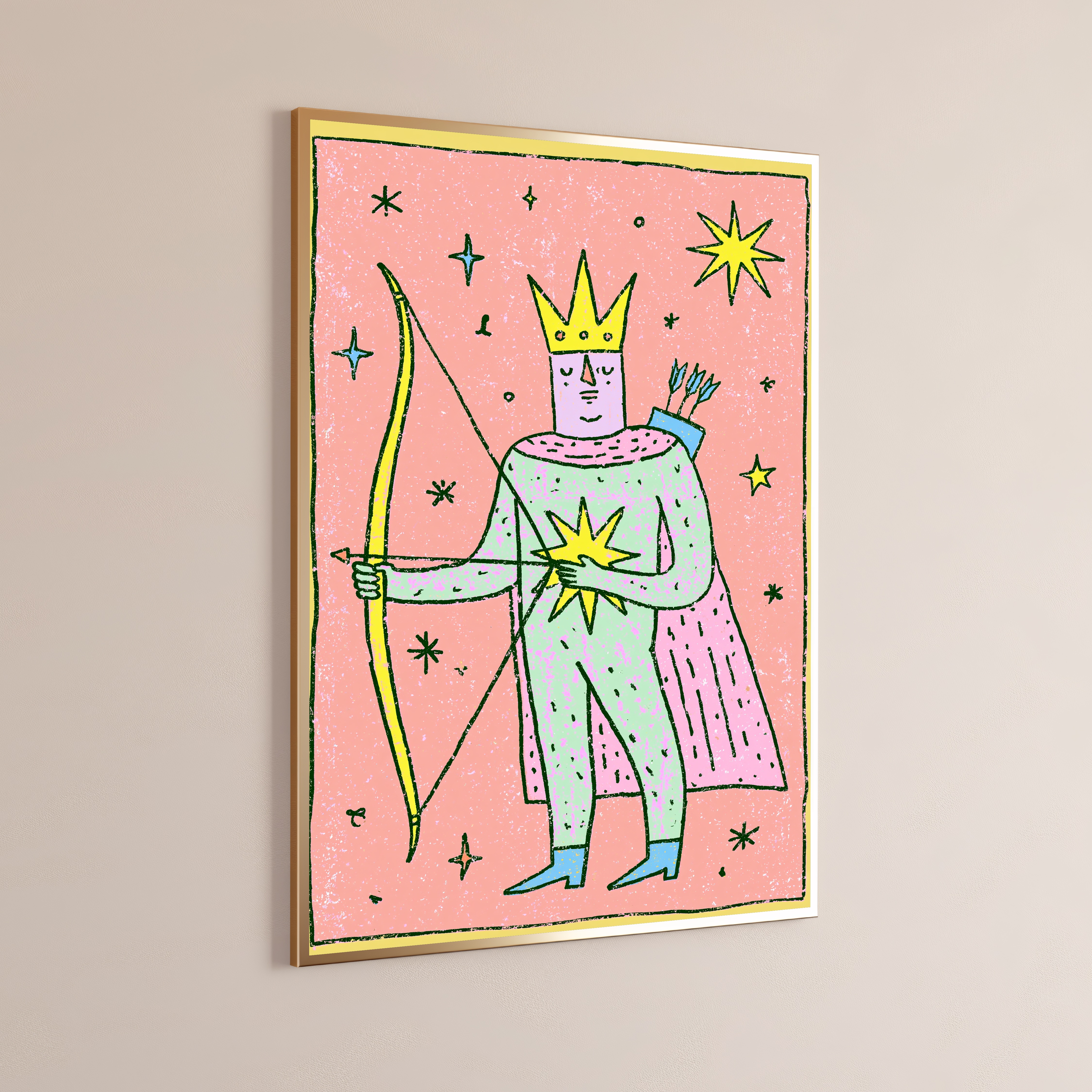 Magical Queen with Sword Pop Art Print