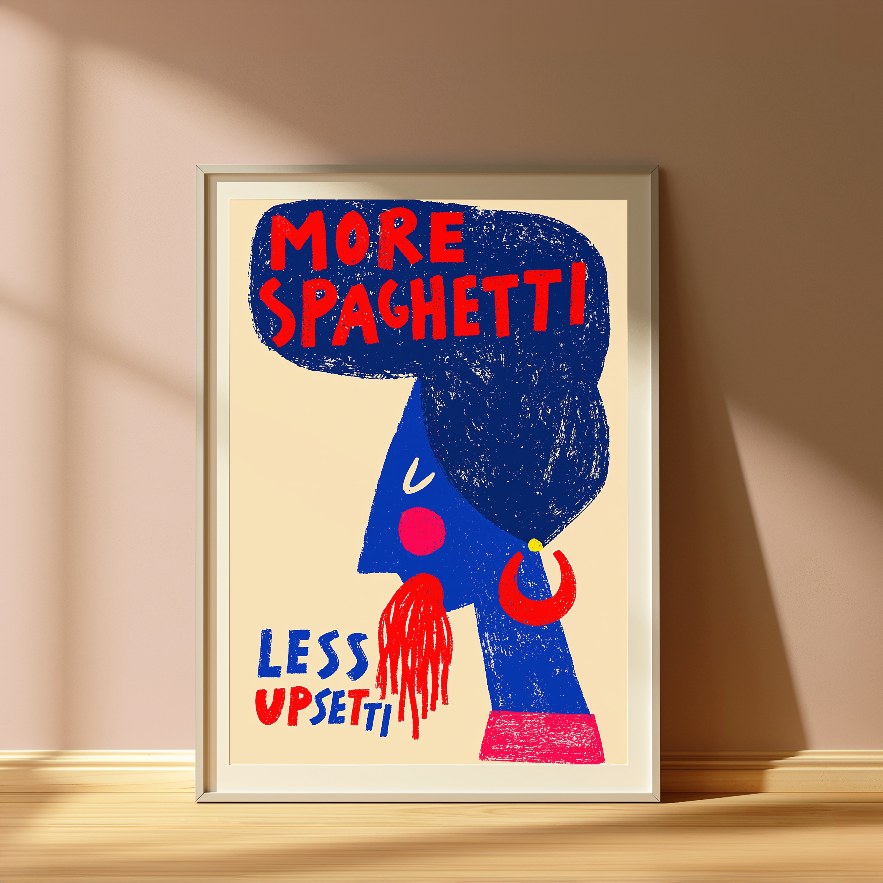 More Spaghetti Less Upset Pop Art Print view 4