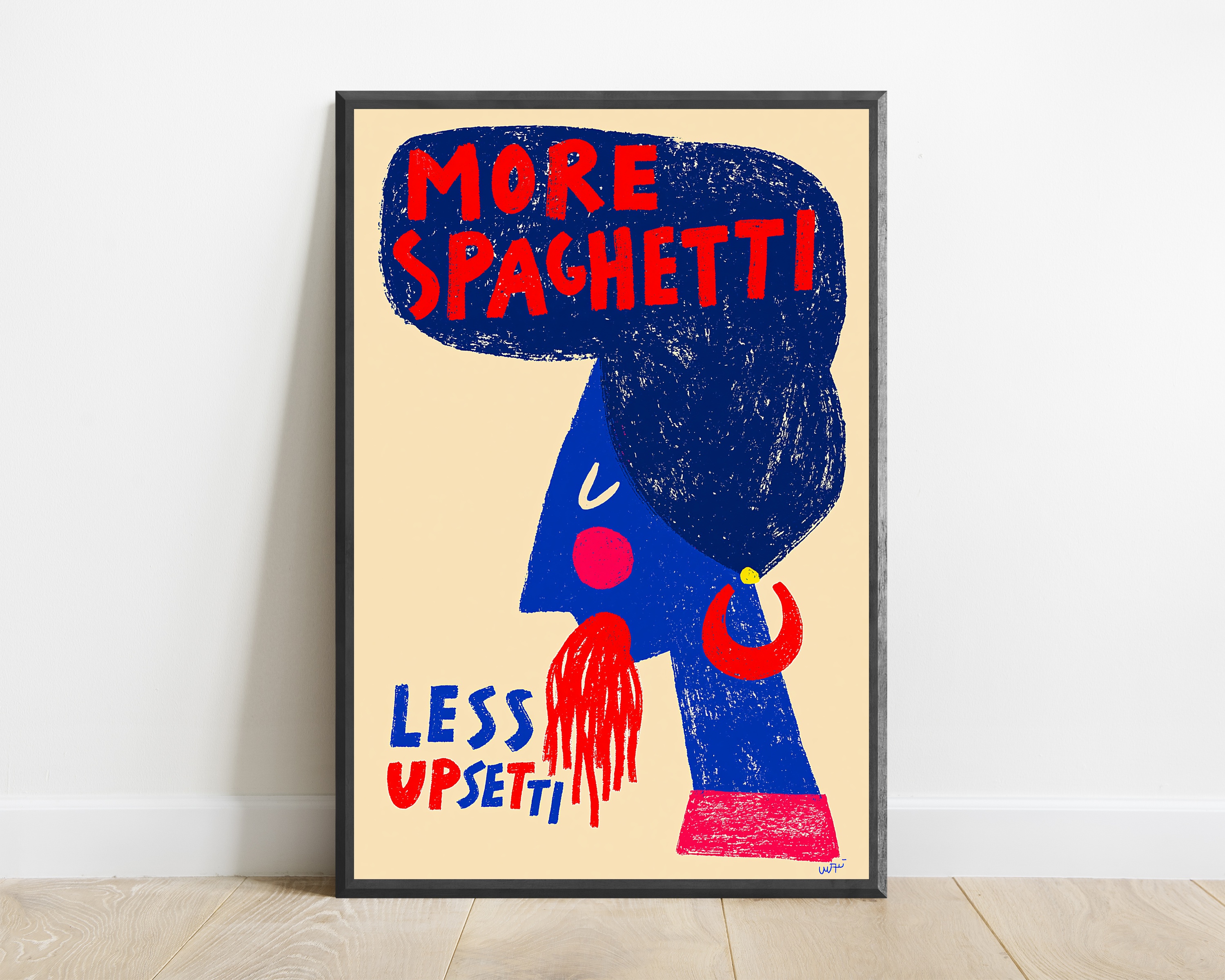 More Spaghetti Less Upset Pop Art Print