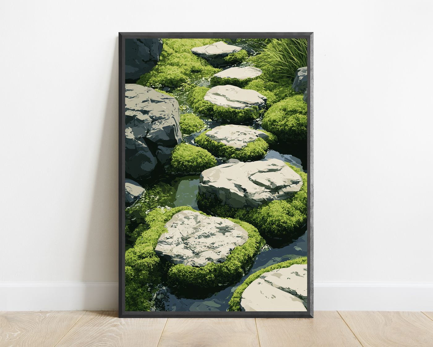 Mossy Stone Pathway Garden Print — view 1