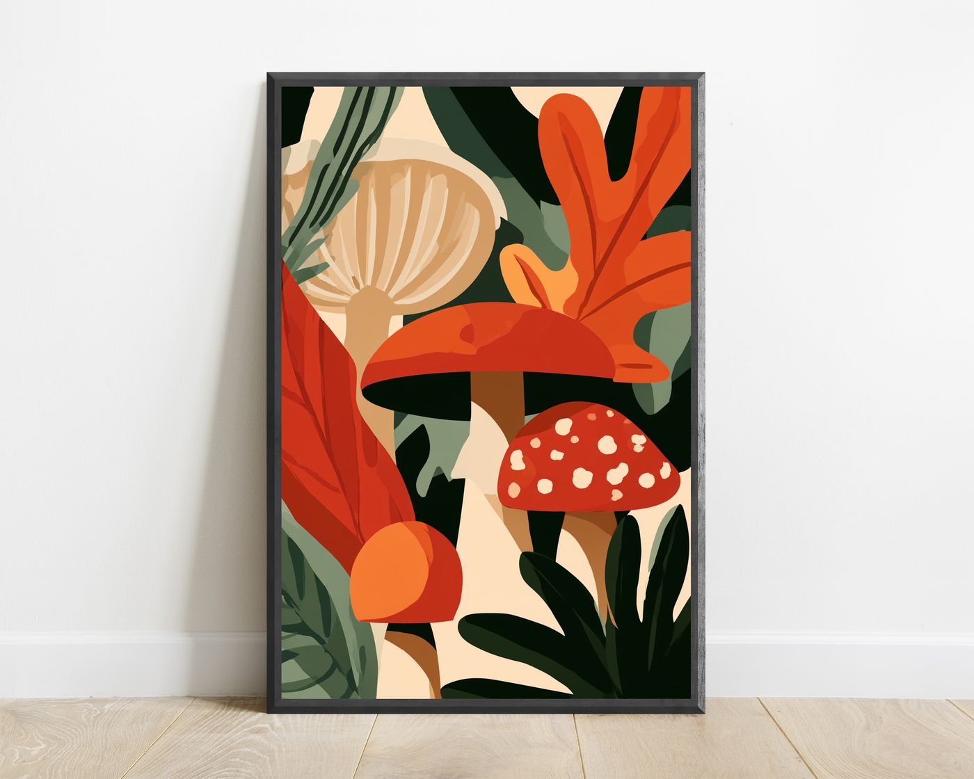 Mushroom Forest Botanical Art Print — view 1