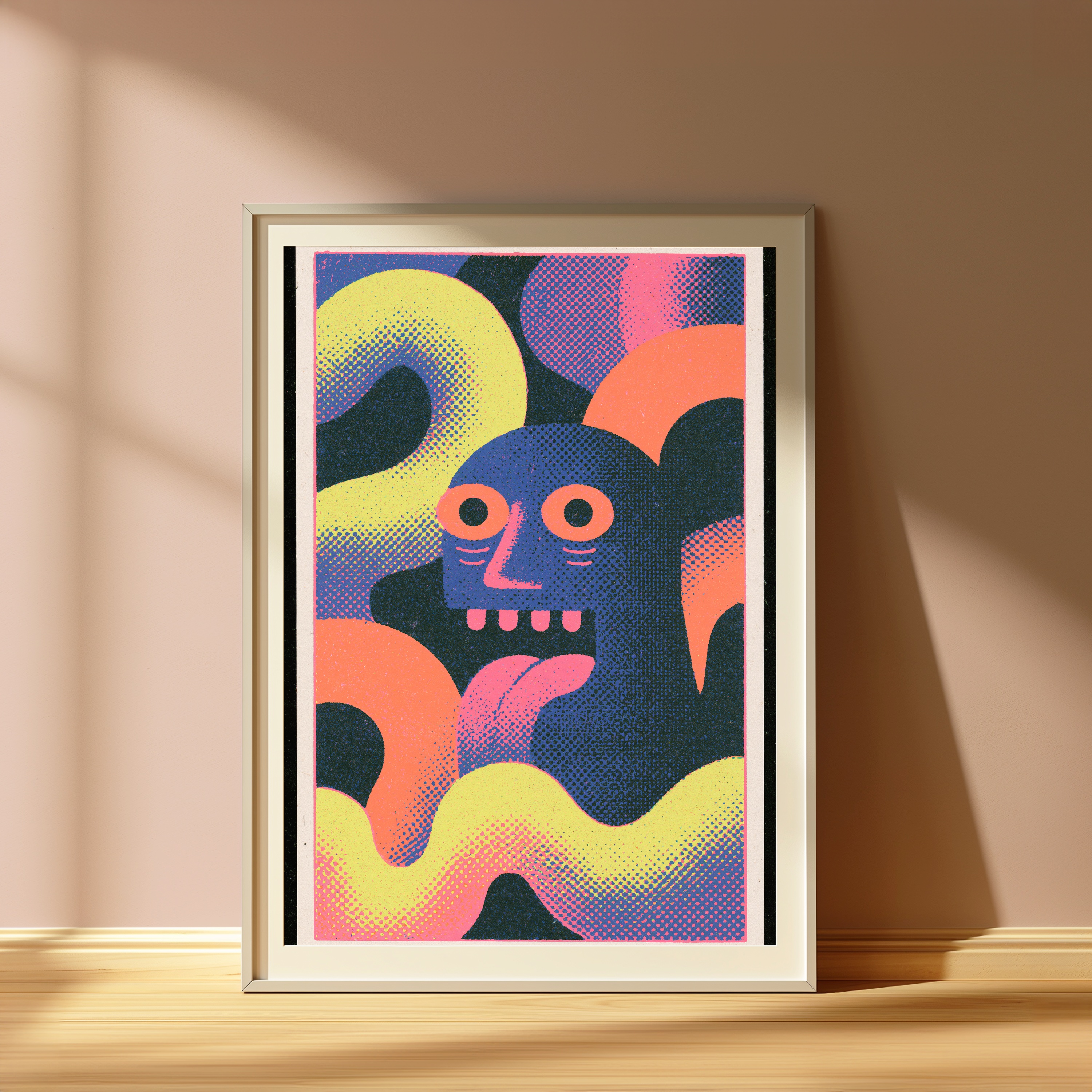 Neon Creature Pop Art Print view 4