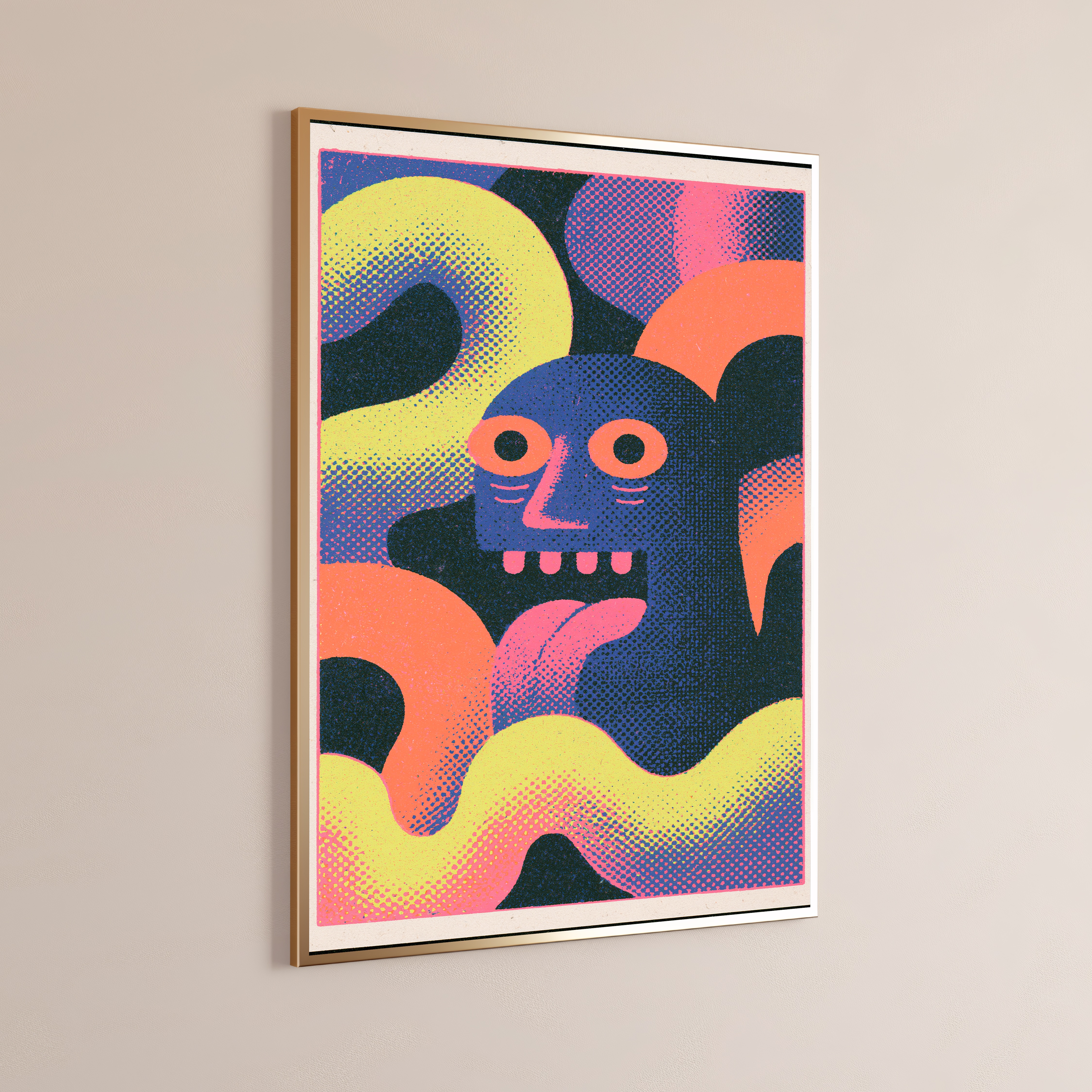Neon Creature Pop Art Print