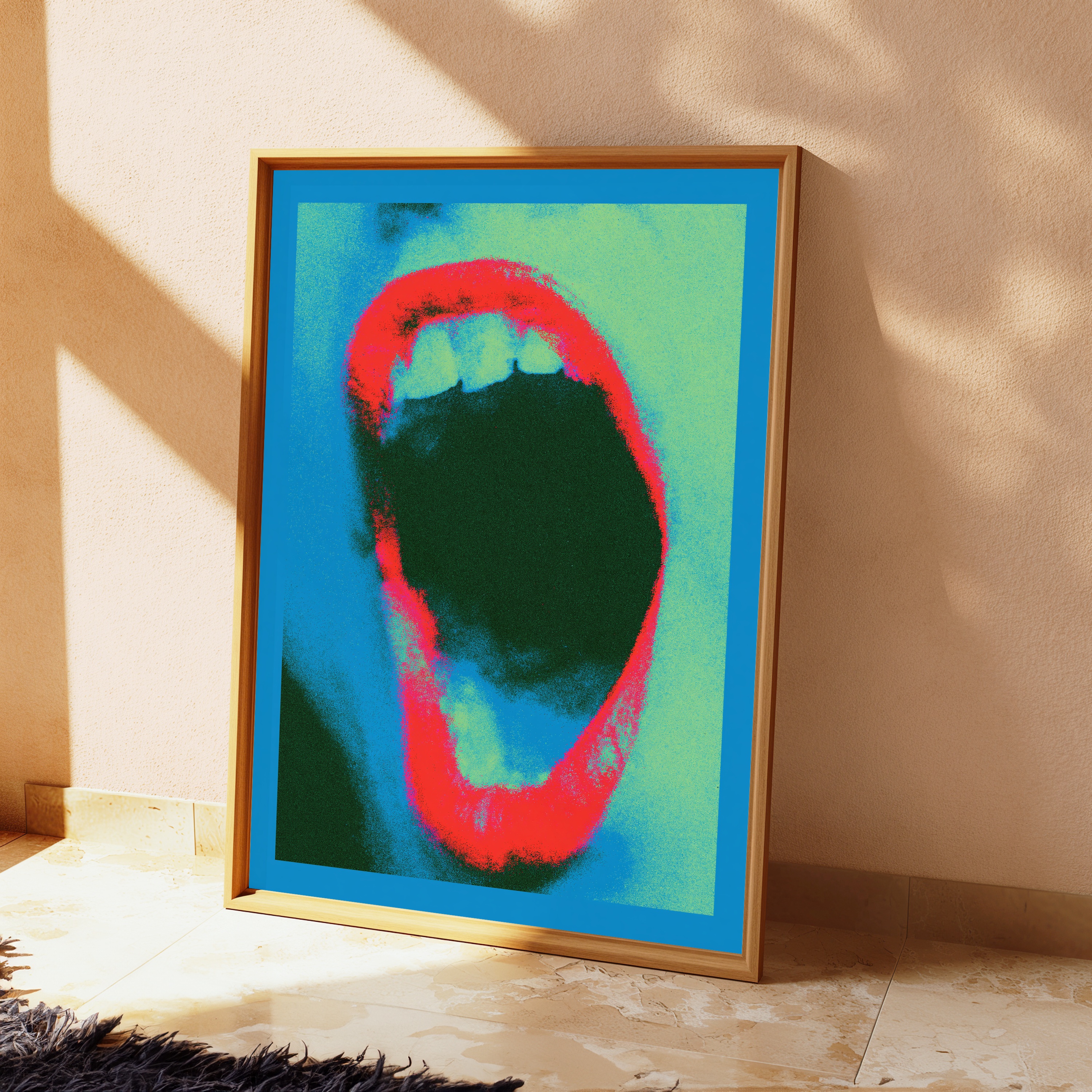 Neon Silhouette Pop Art Print view 2