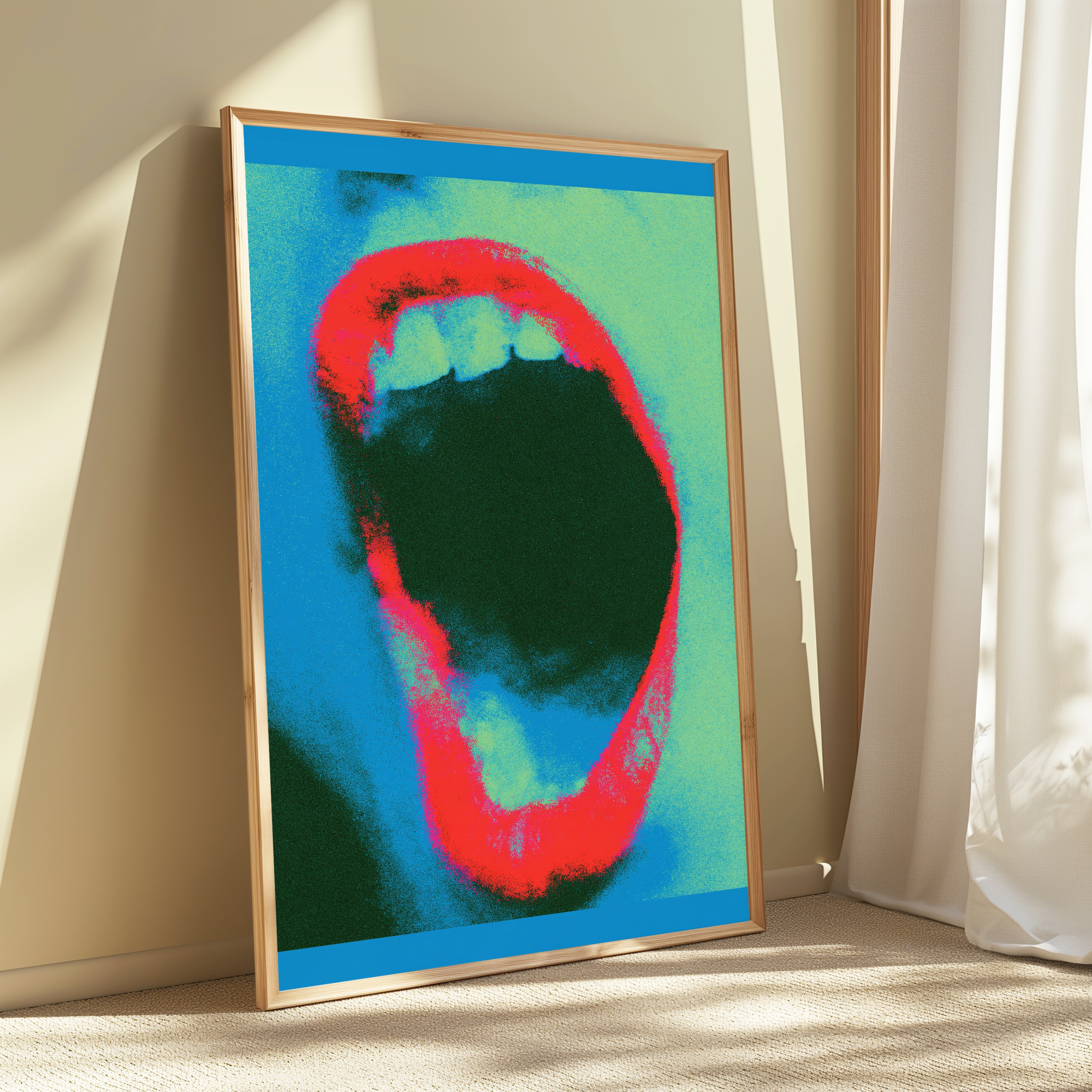 Neon Silhouette Pop Art Print view 3