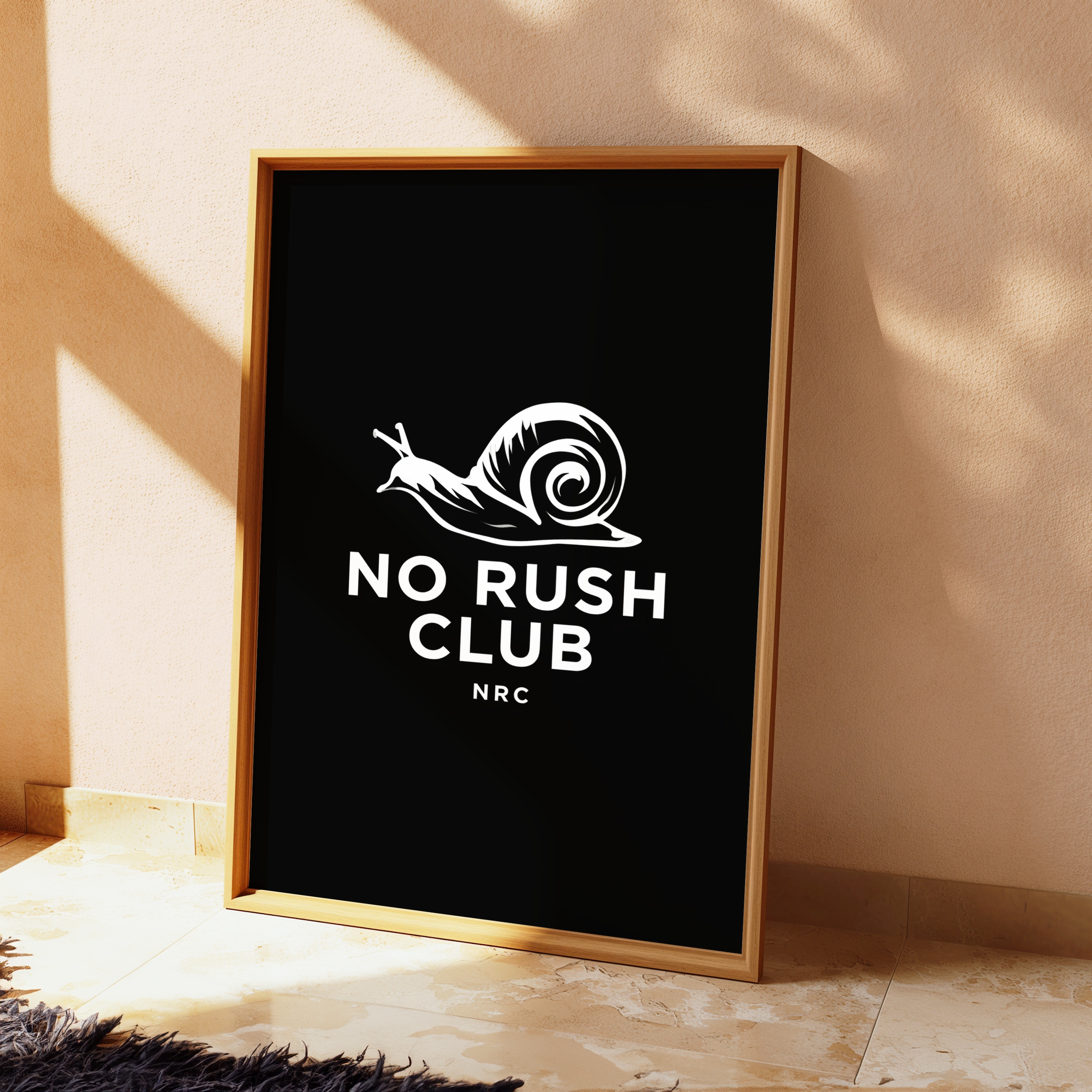 No Rush Club Snail Art Print view 2