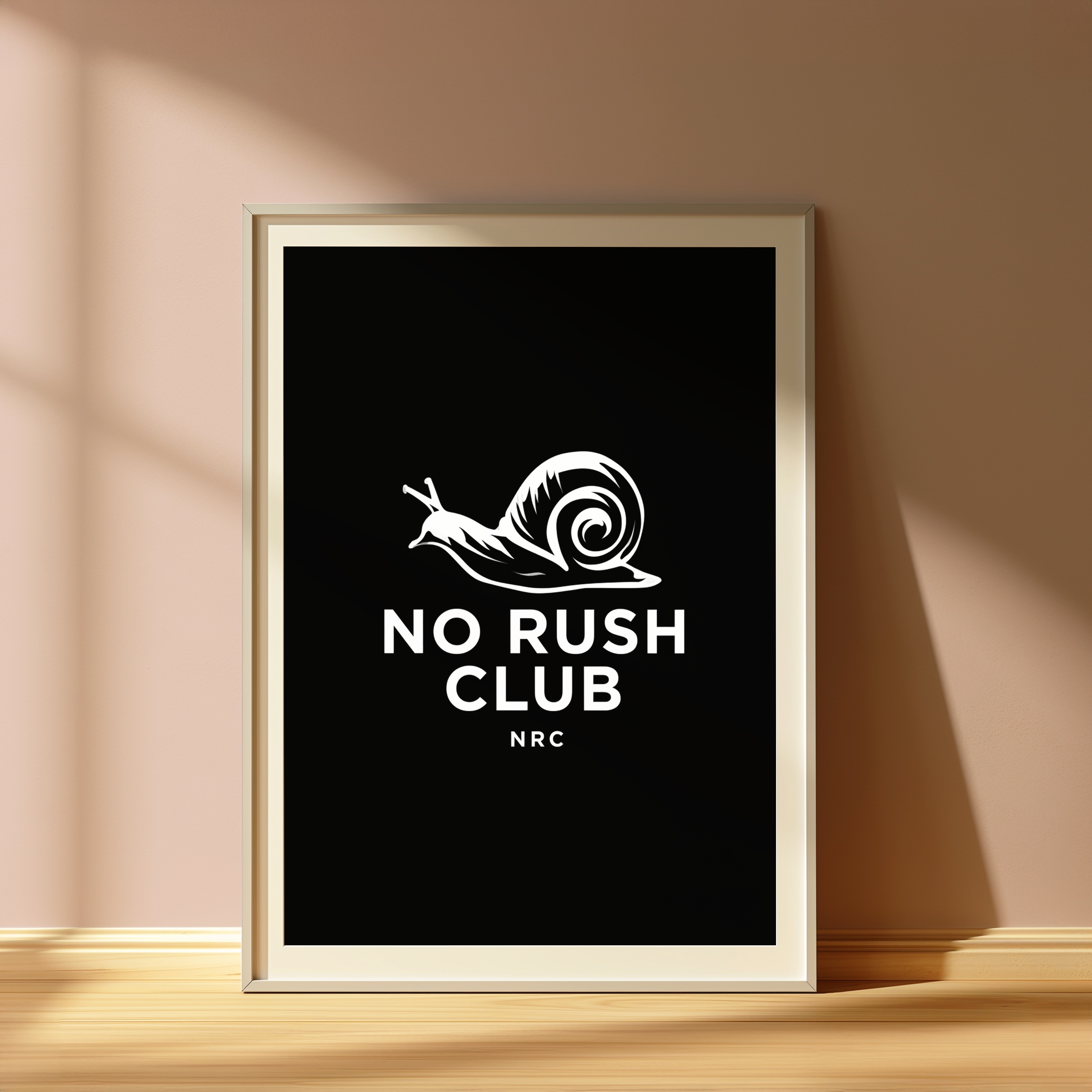 No Rush Club Snail Art Print view 4
