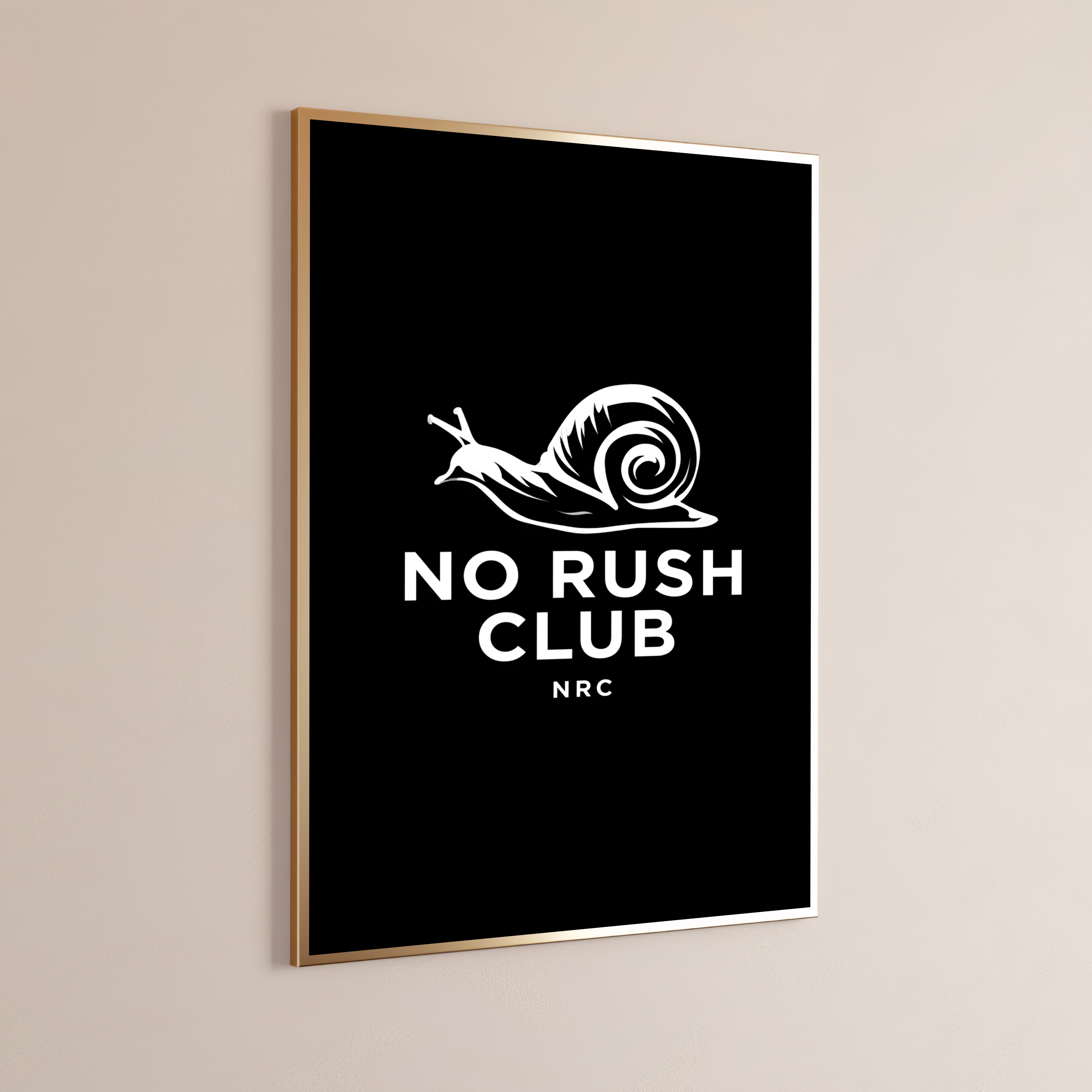 No Rush Club Snail Art Print