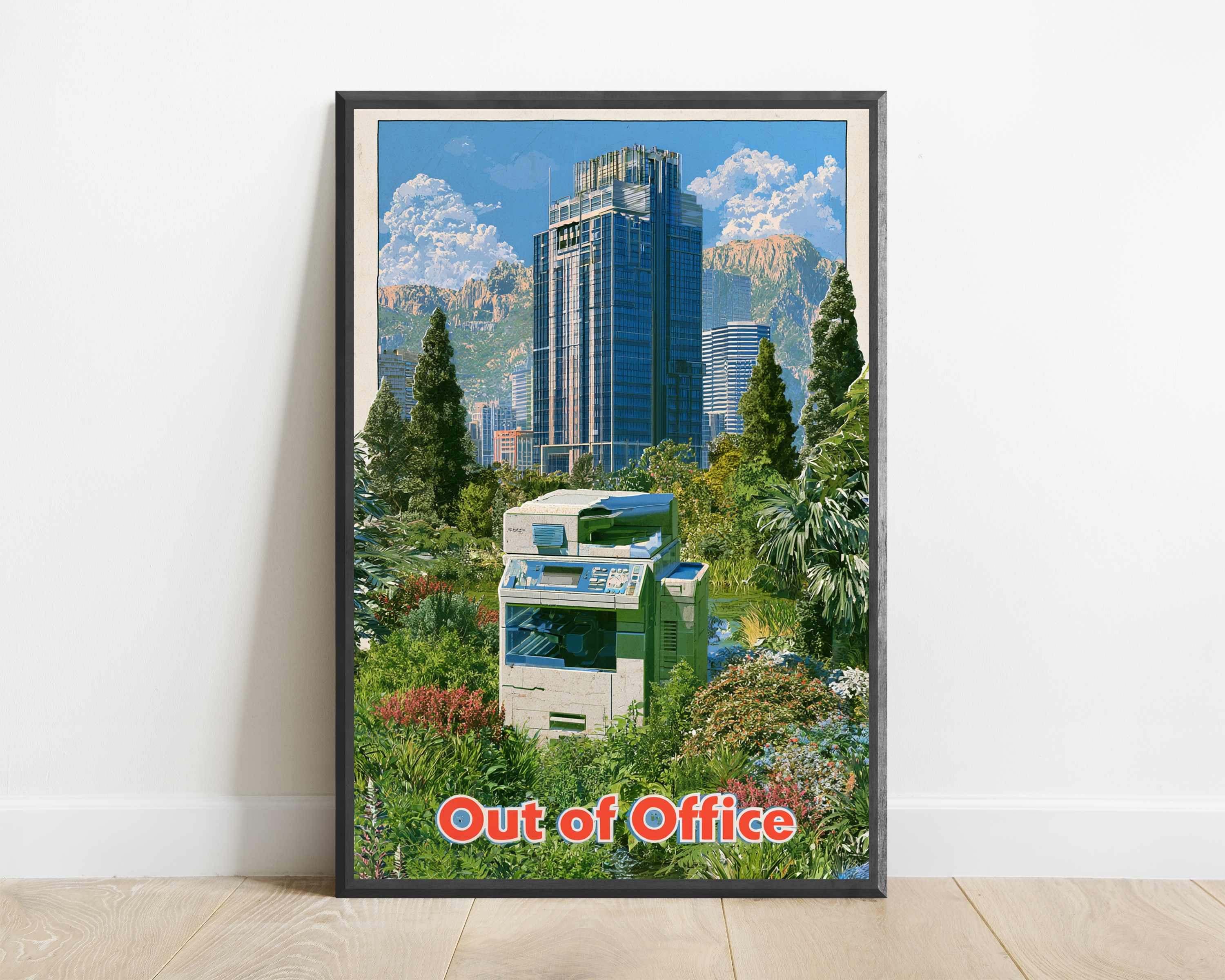 Office Copier Garden Pop Art Print — view 1