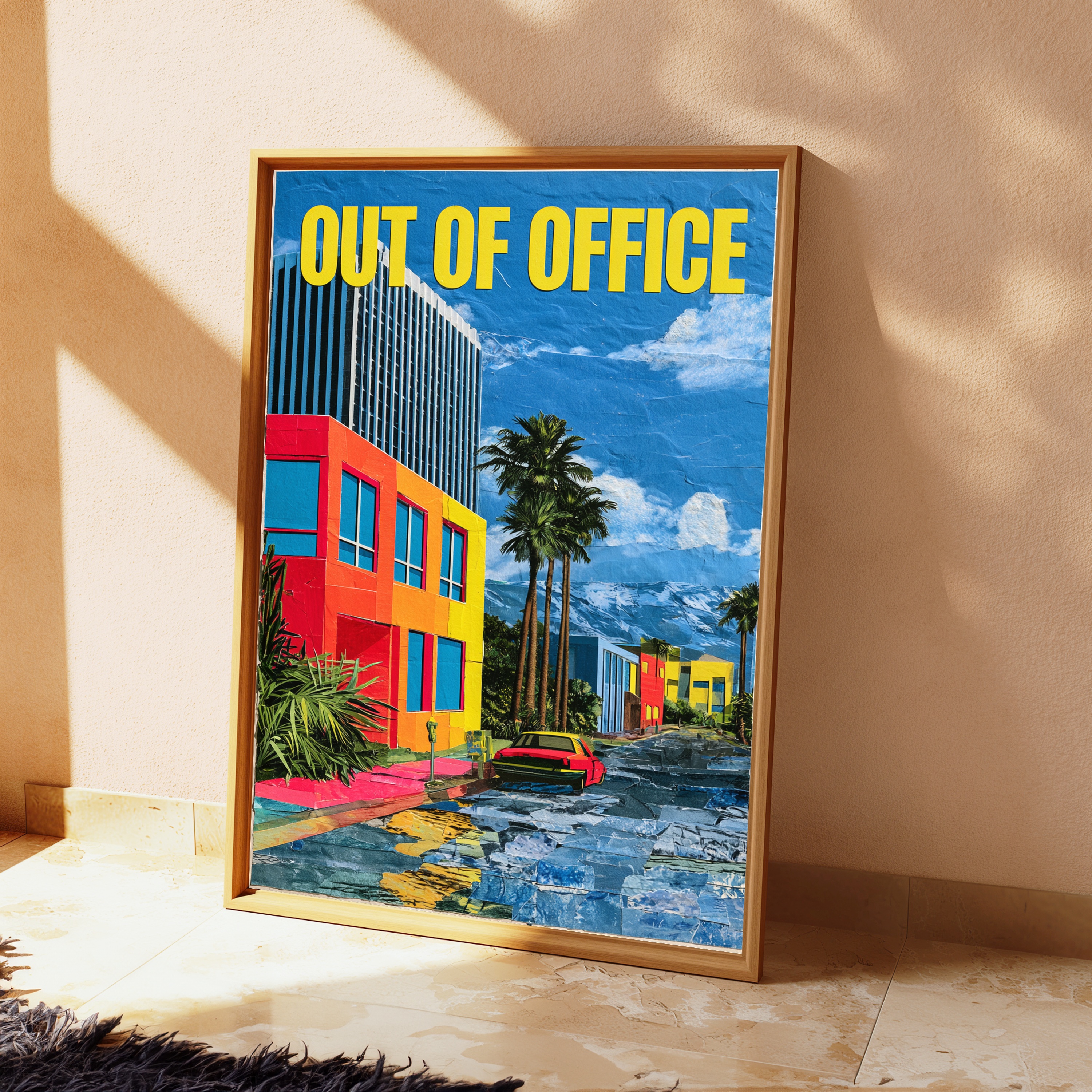 Out of Office Retro Travel Poster view 2