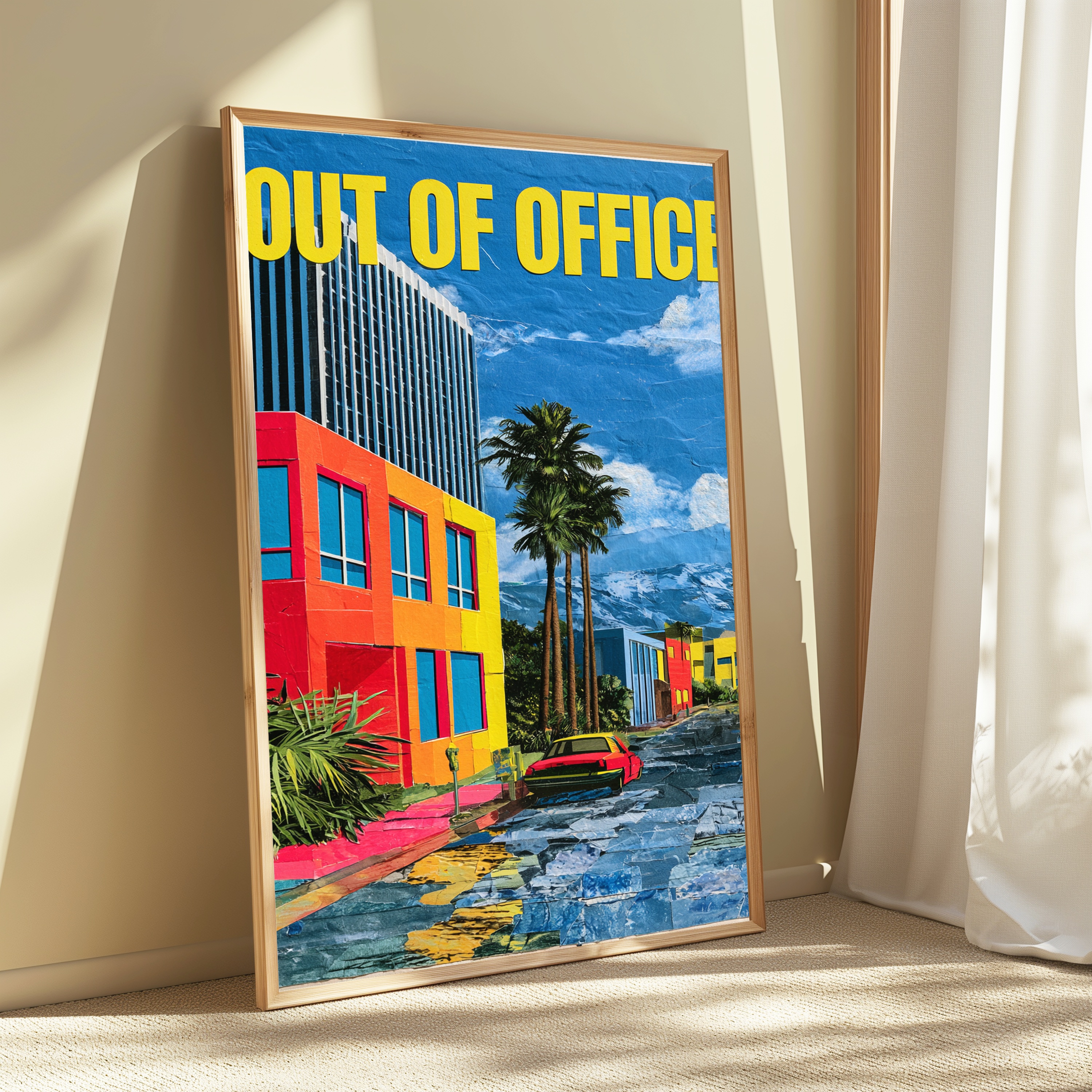 Out of Office Retro Travel Poster view 3