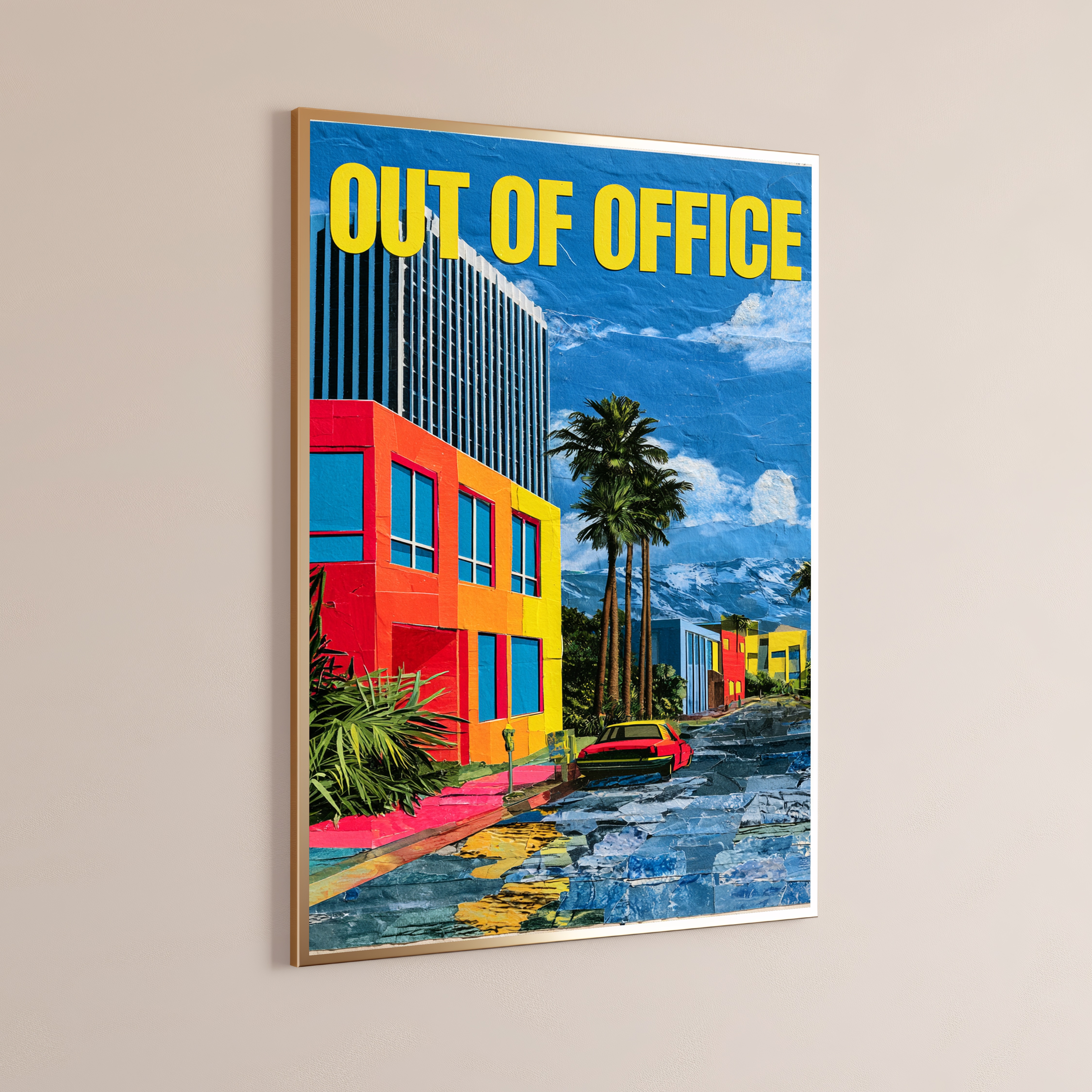 Out of Office Retro Travel Poster