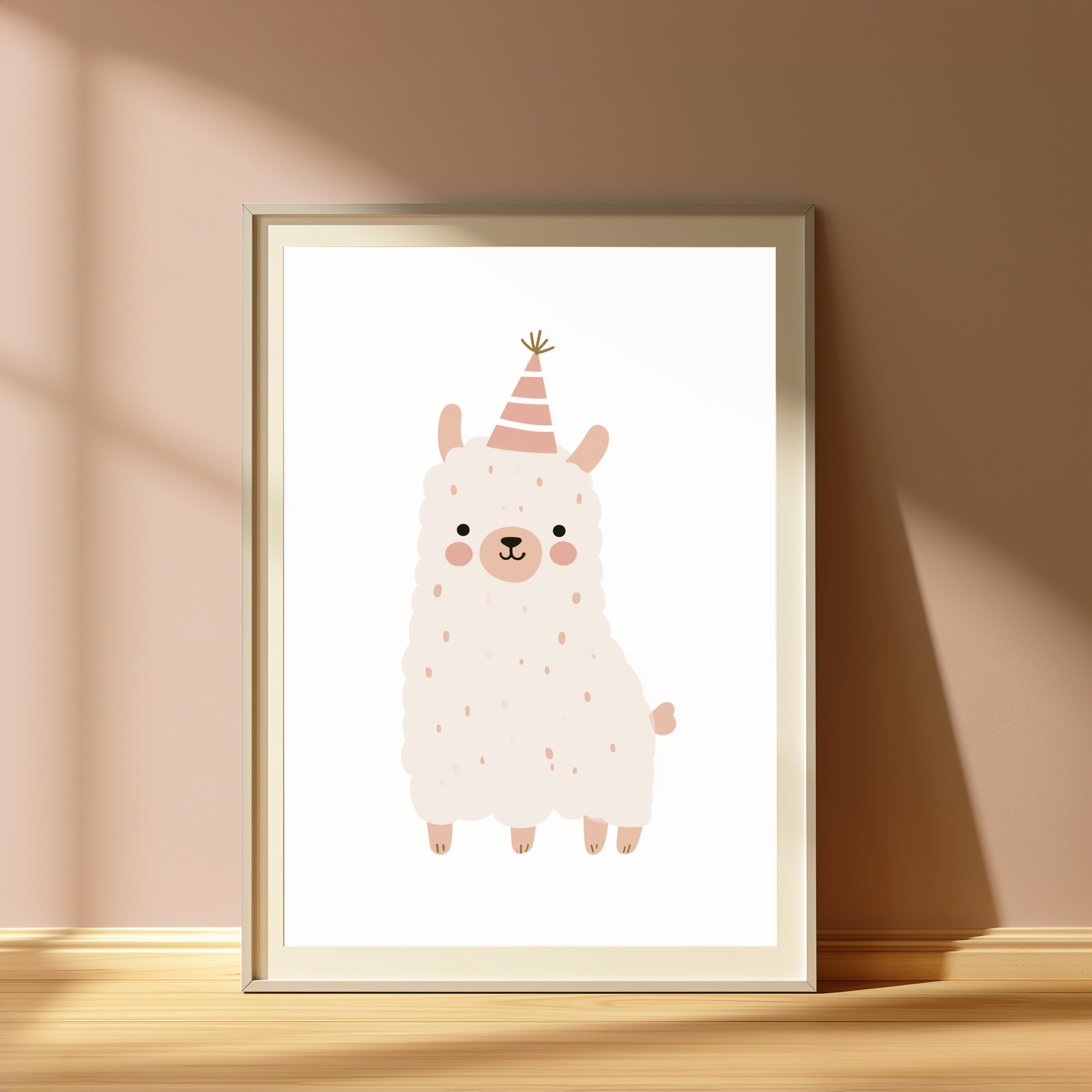 Party Llama Minimalist Art Print view 4
