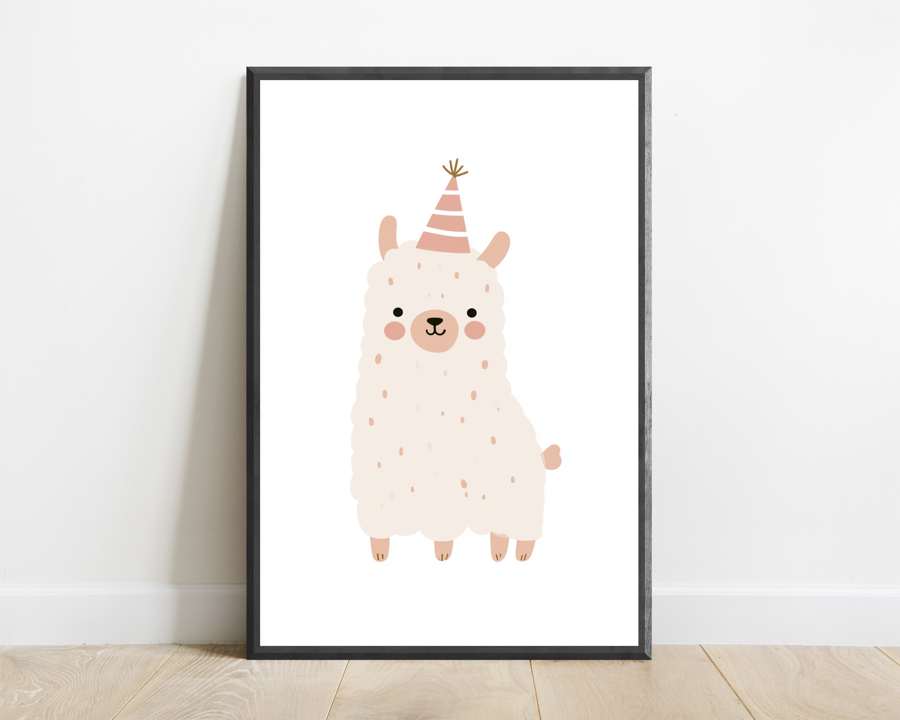 Party Llama Minimalist Art Print