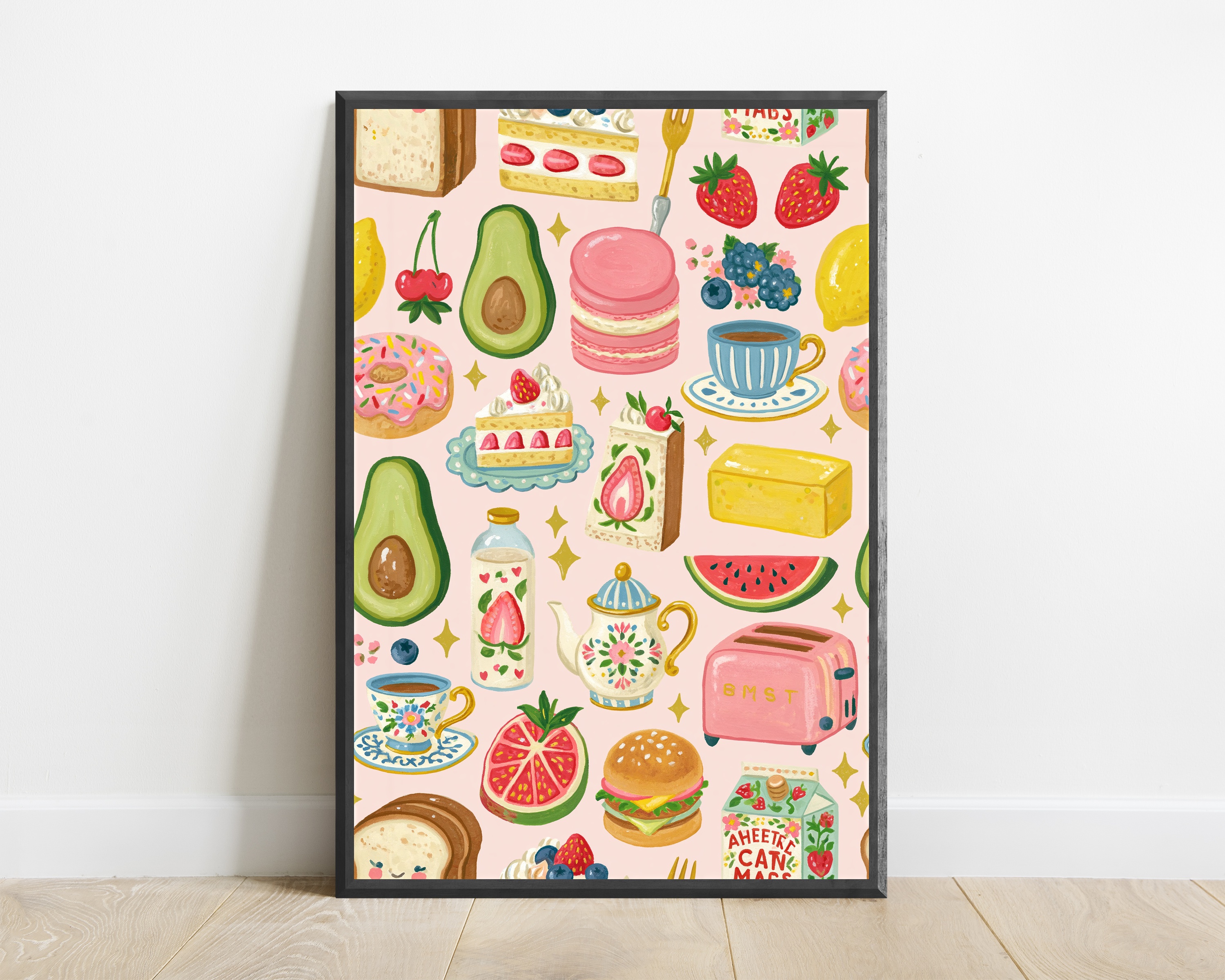 Pastel Food Art Print — view 1