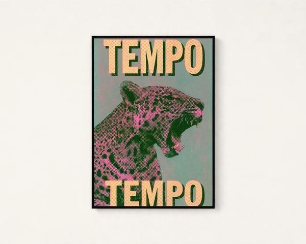 Pink Leopard Pop Art Print