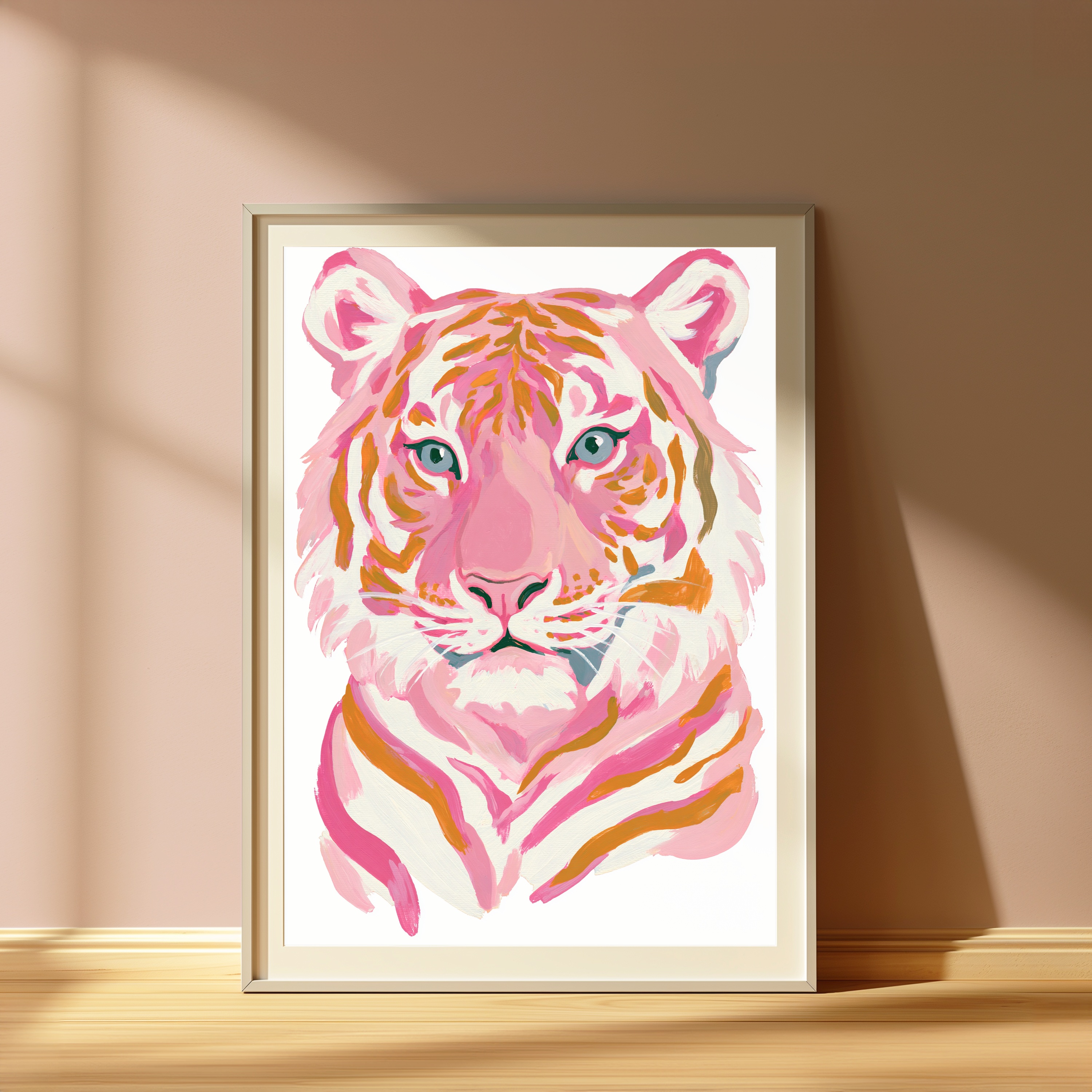 Pink Tiger Pop Art Print view 4
