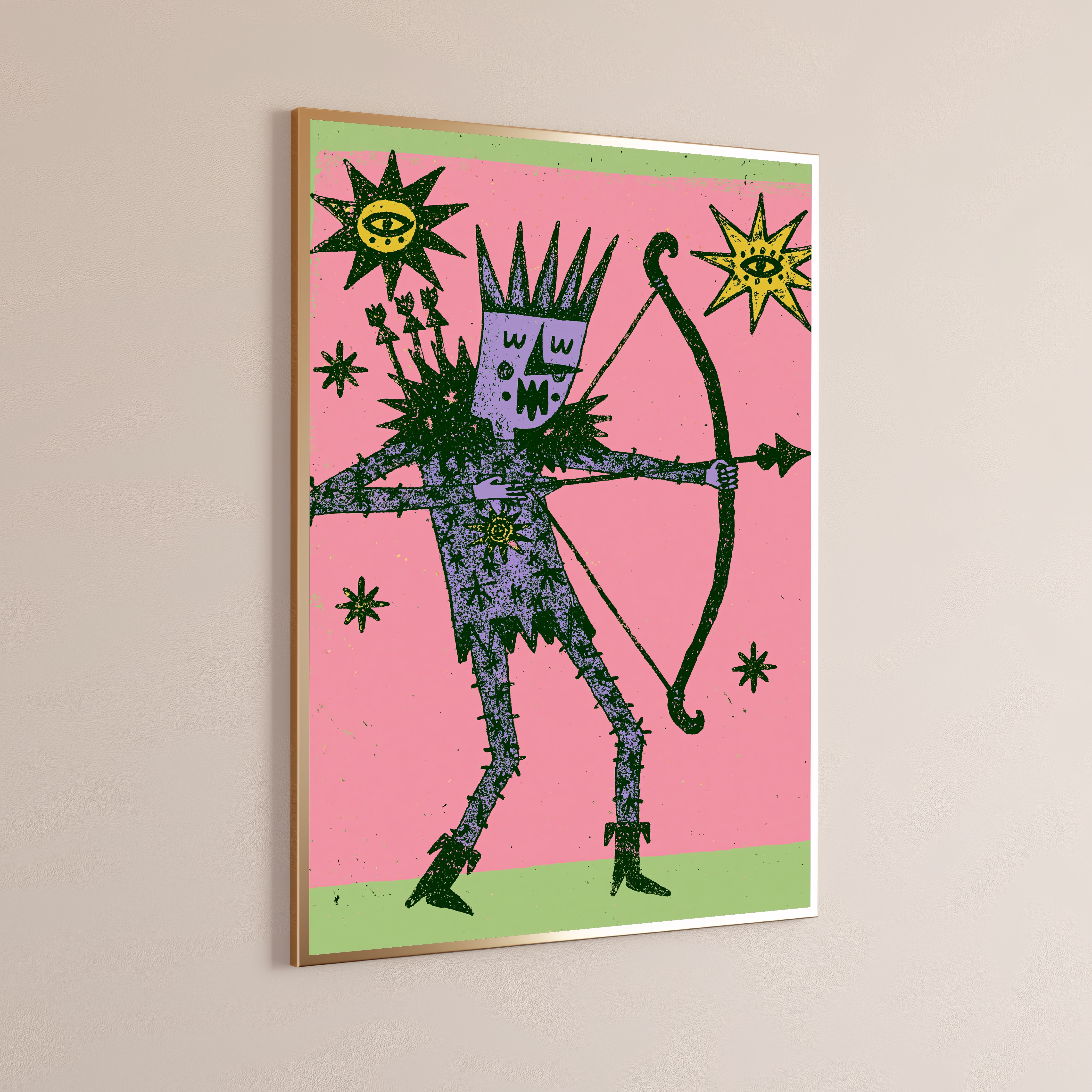 Psychedelic Demon King Pop Art Print